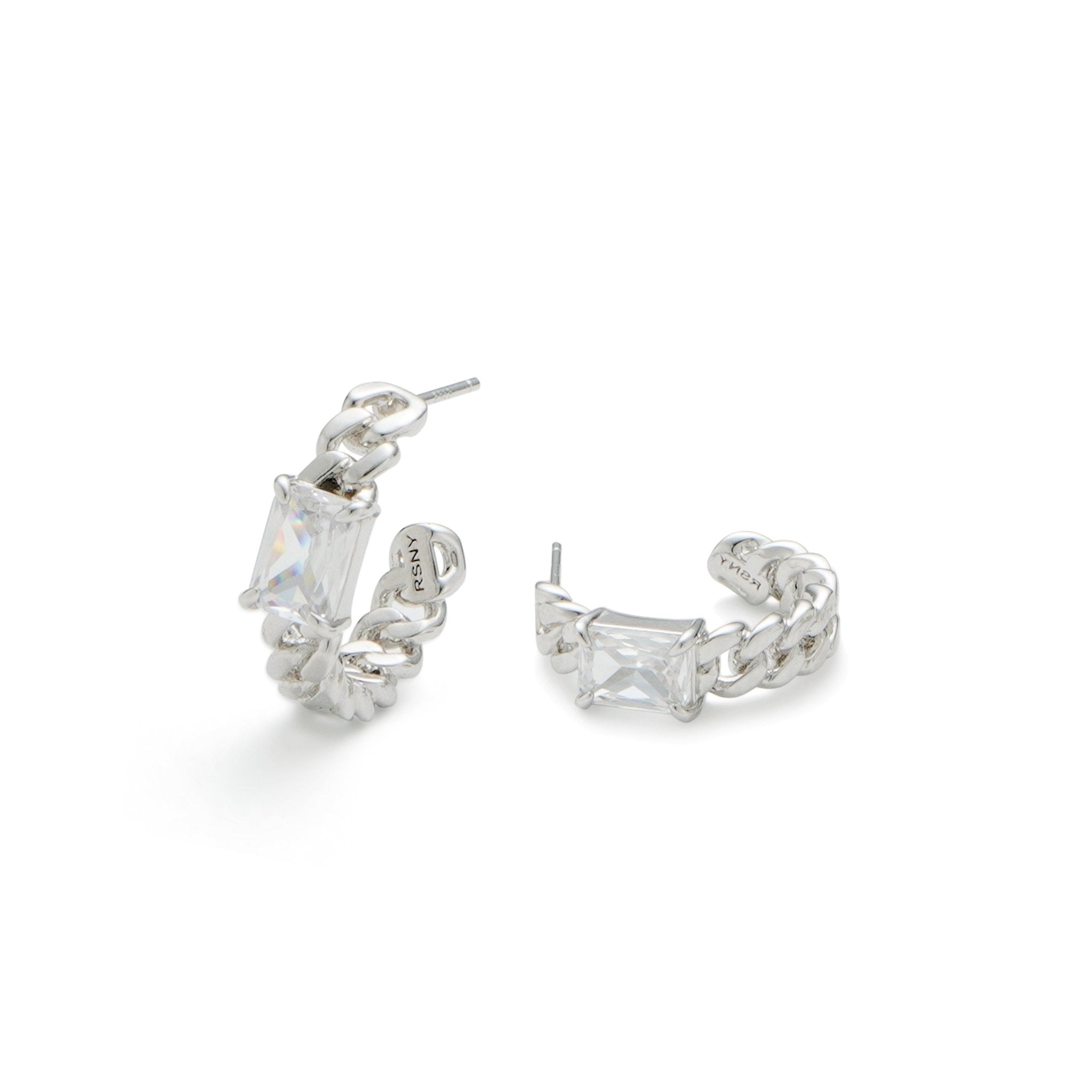 RSNY princess square chain earrings - R2106A