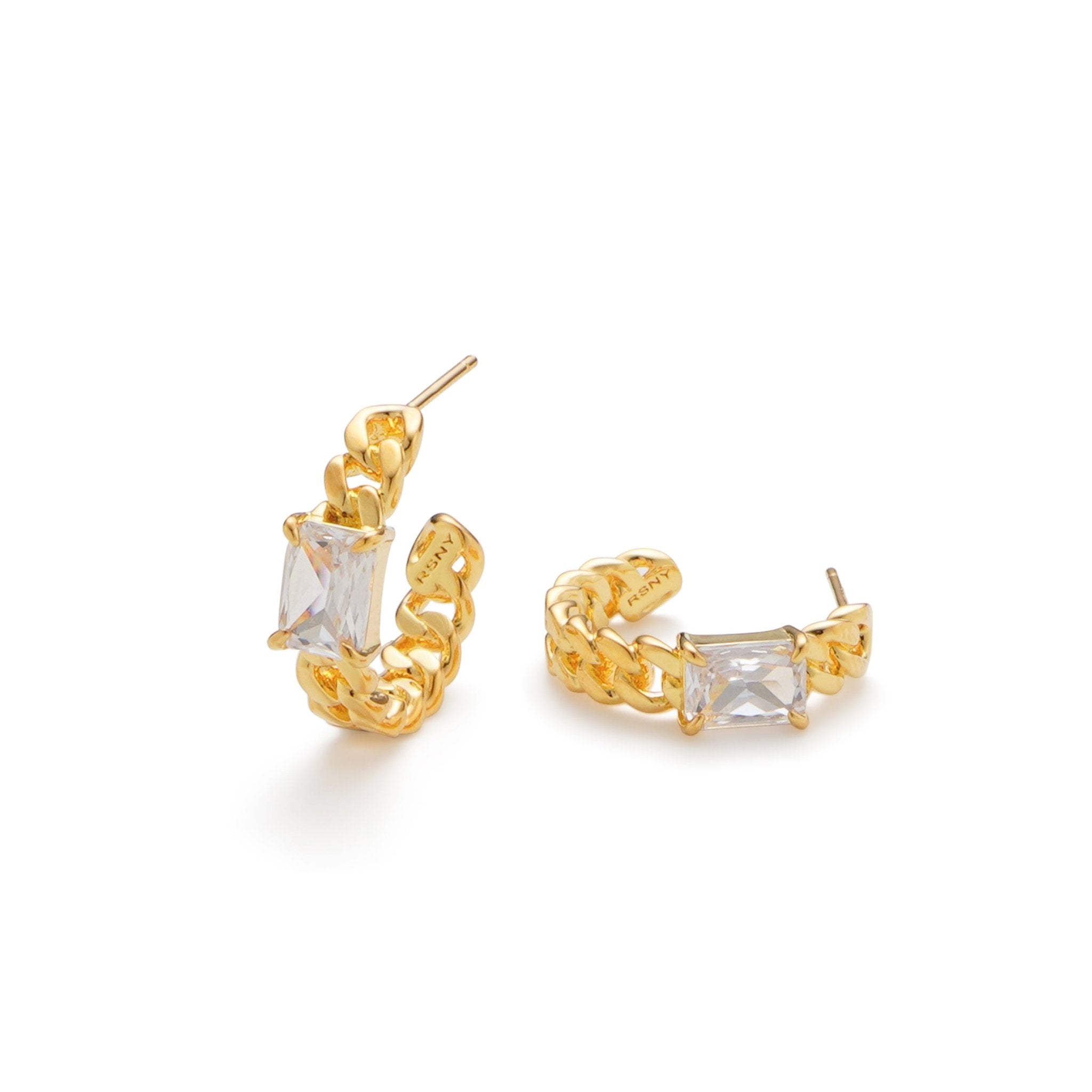 RSNY Princess Square Chain Earrings - R2106B