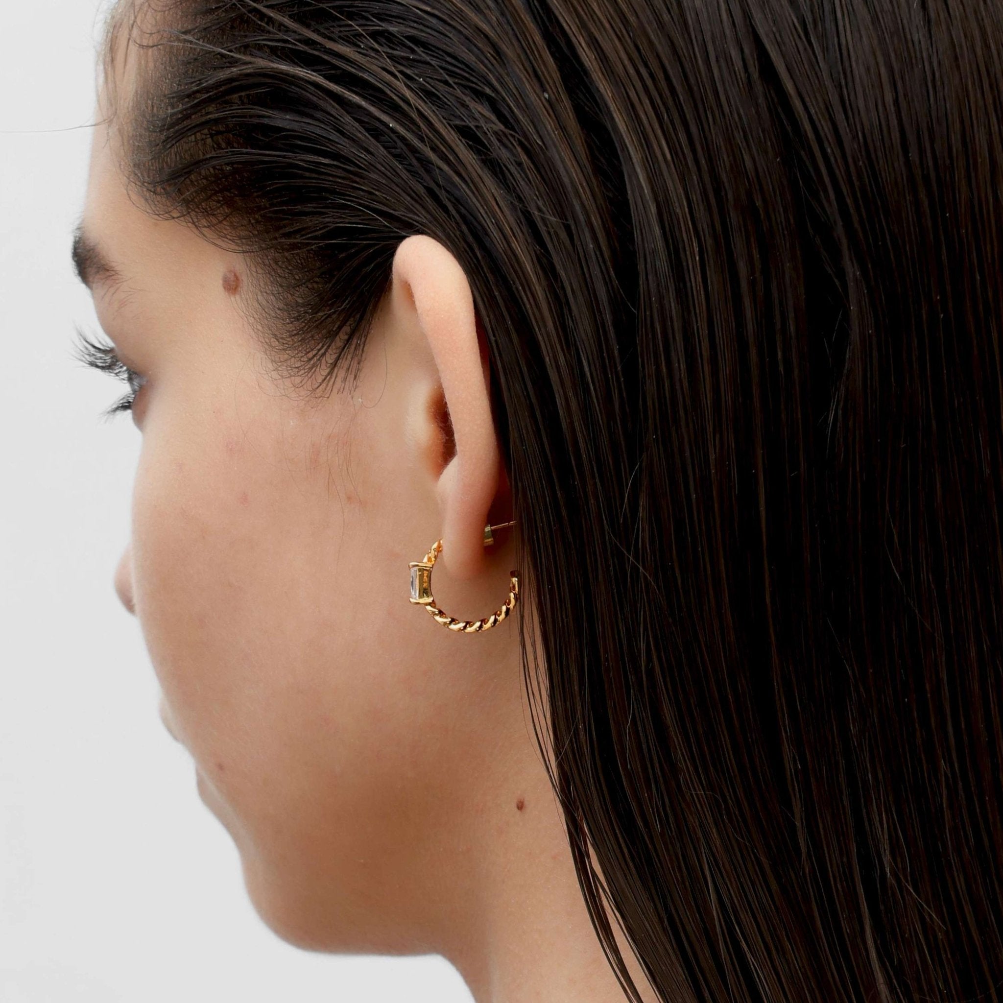 RSNY Princess Square Chain Earrings - R2106B