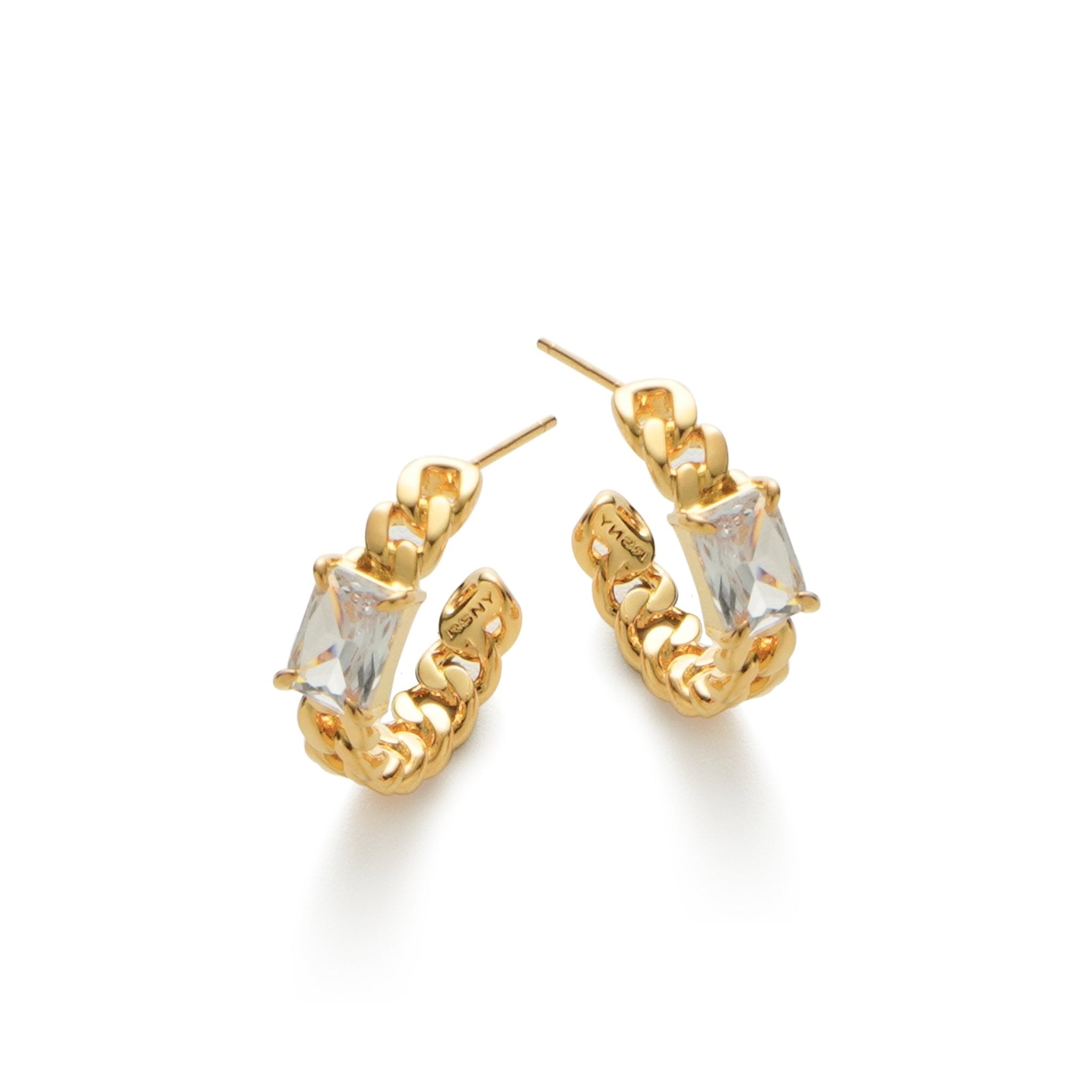 RSNY Princess Square Chain Earrings - R2106B