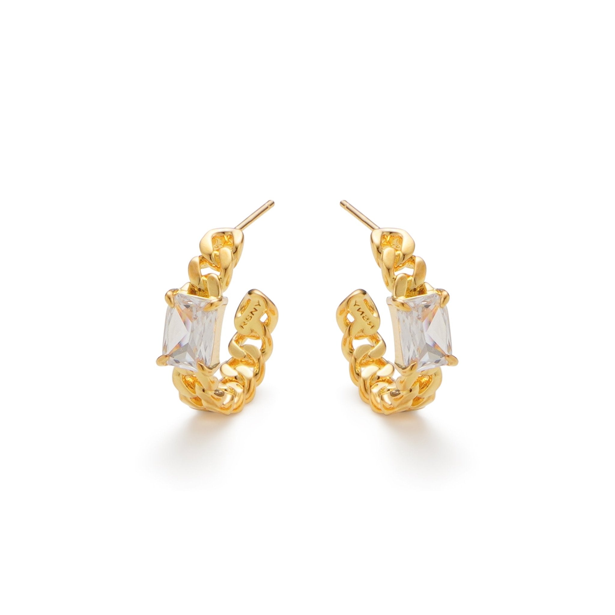 RSNY Princess Square Chain Earrings - R2106B