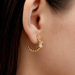 RSNY Princess Square Chain Earrings - R2106B