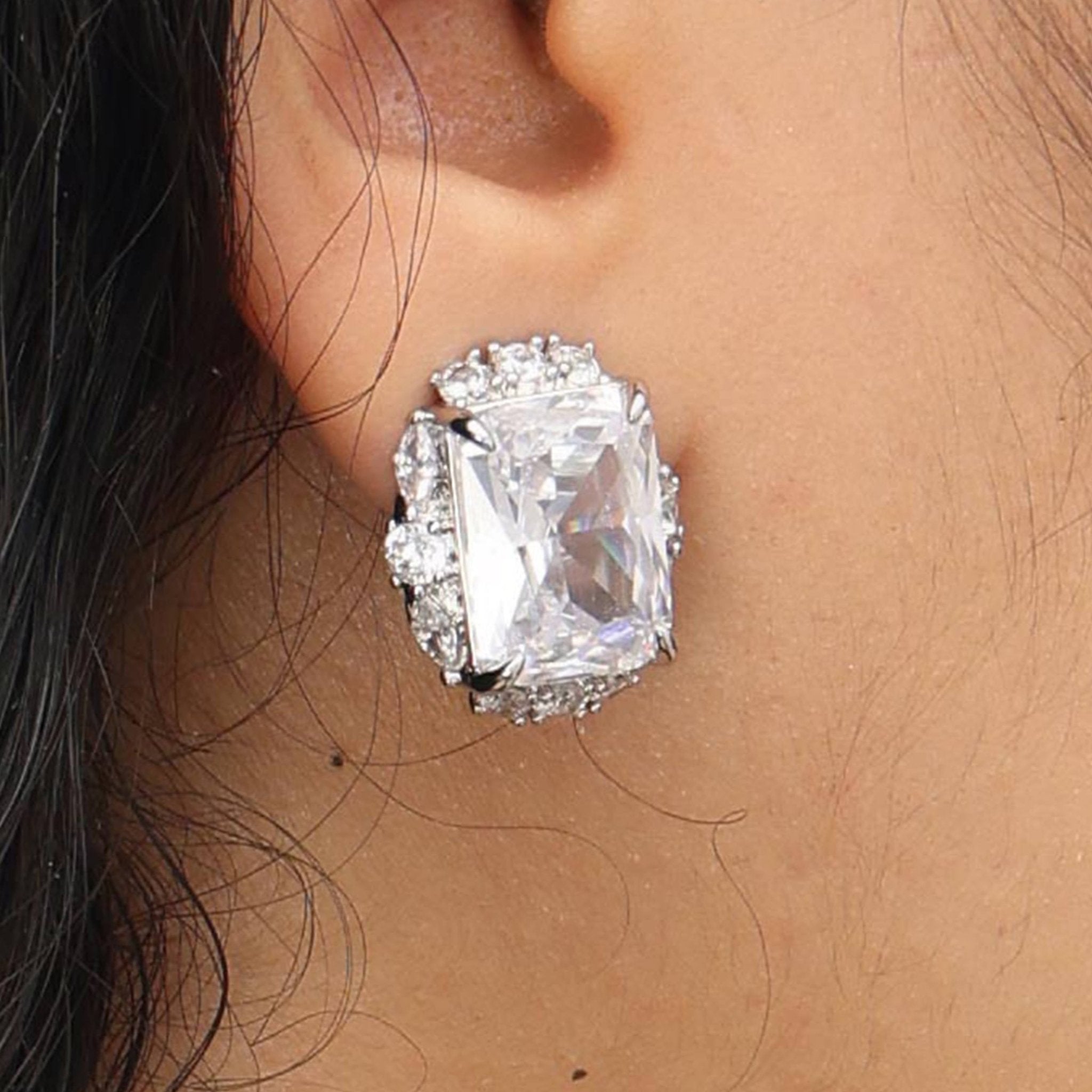 RSNY Princess Square Earrings - R2113A