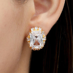 RSNY Princess Square Earrings - R2113B
