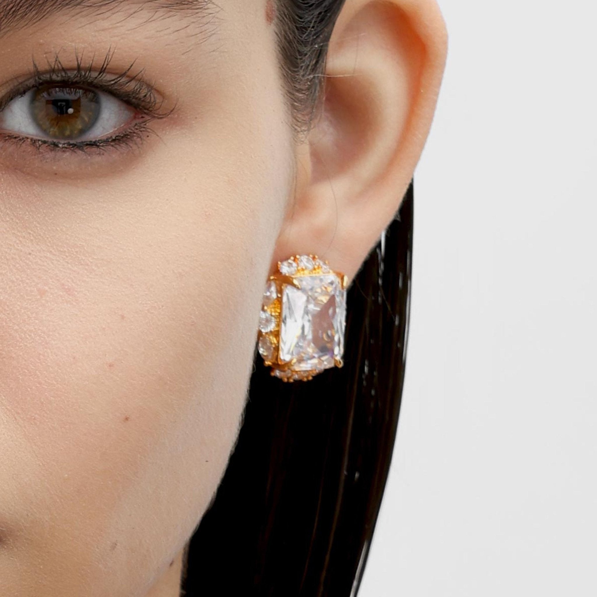 RSNY Princess Square Earrings - R2113B