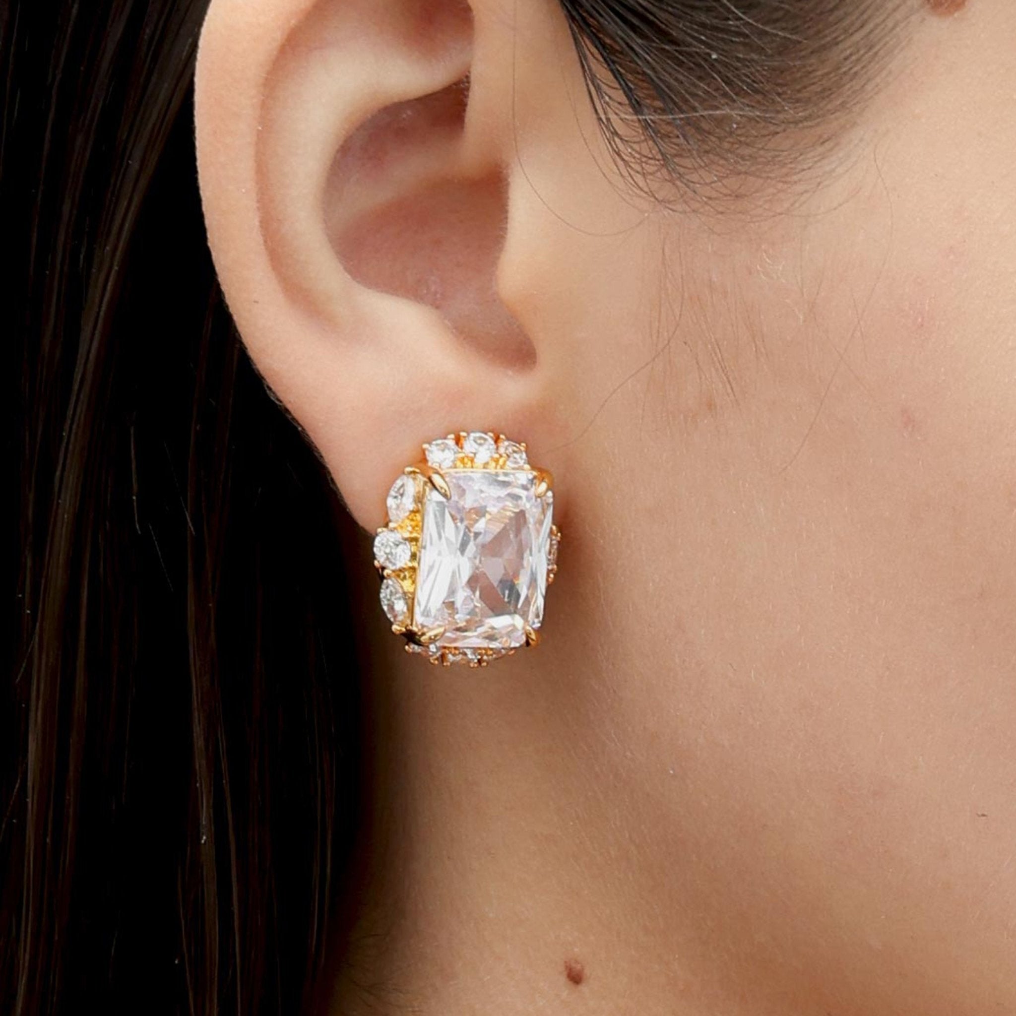 RSNY Princess Square Earrings - R2113B