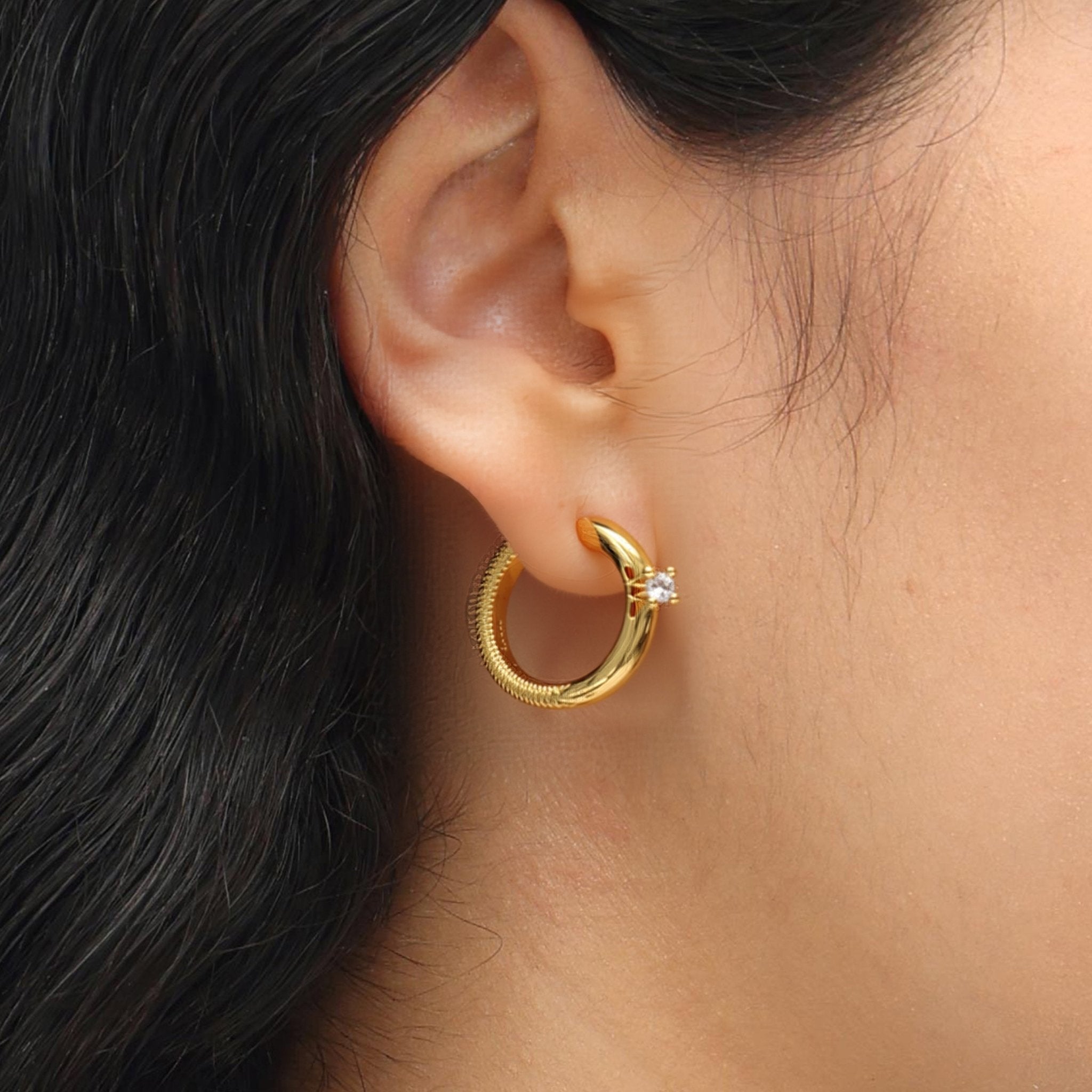 RSNY ring shape earrings - R2029B