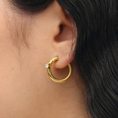 RSNY ring shape earrings - R2029B