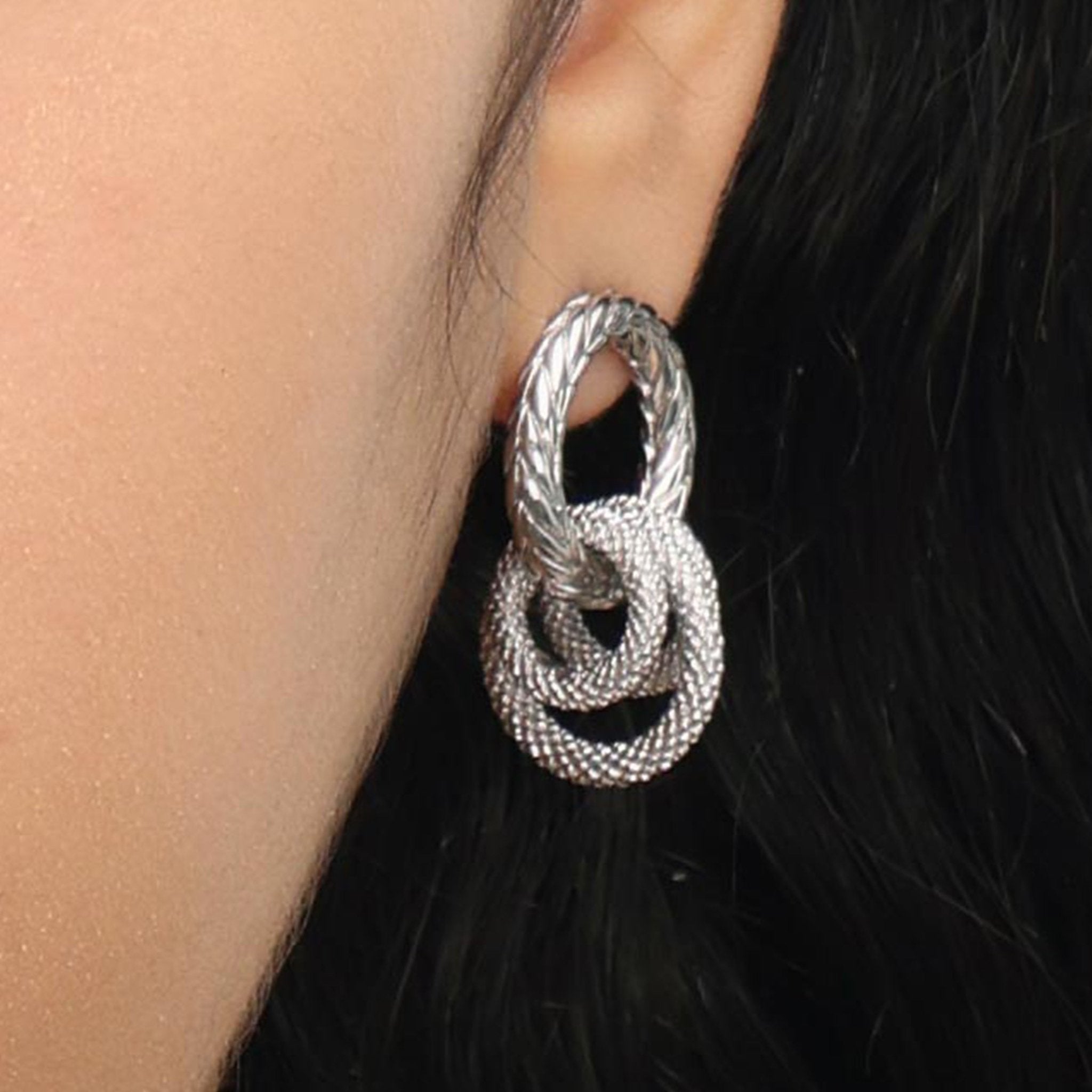 RSNY ring stud earrings - R2057A