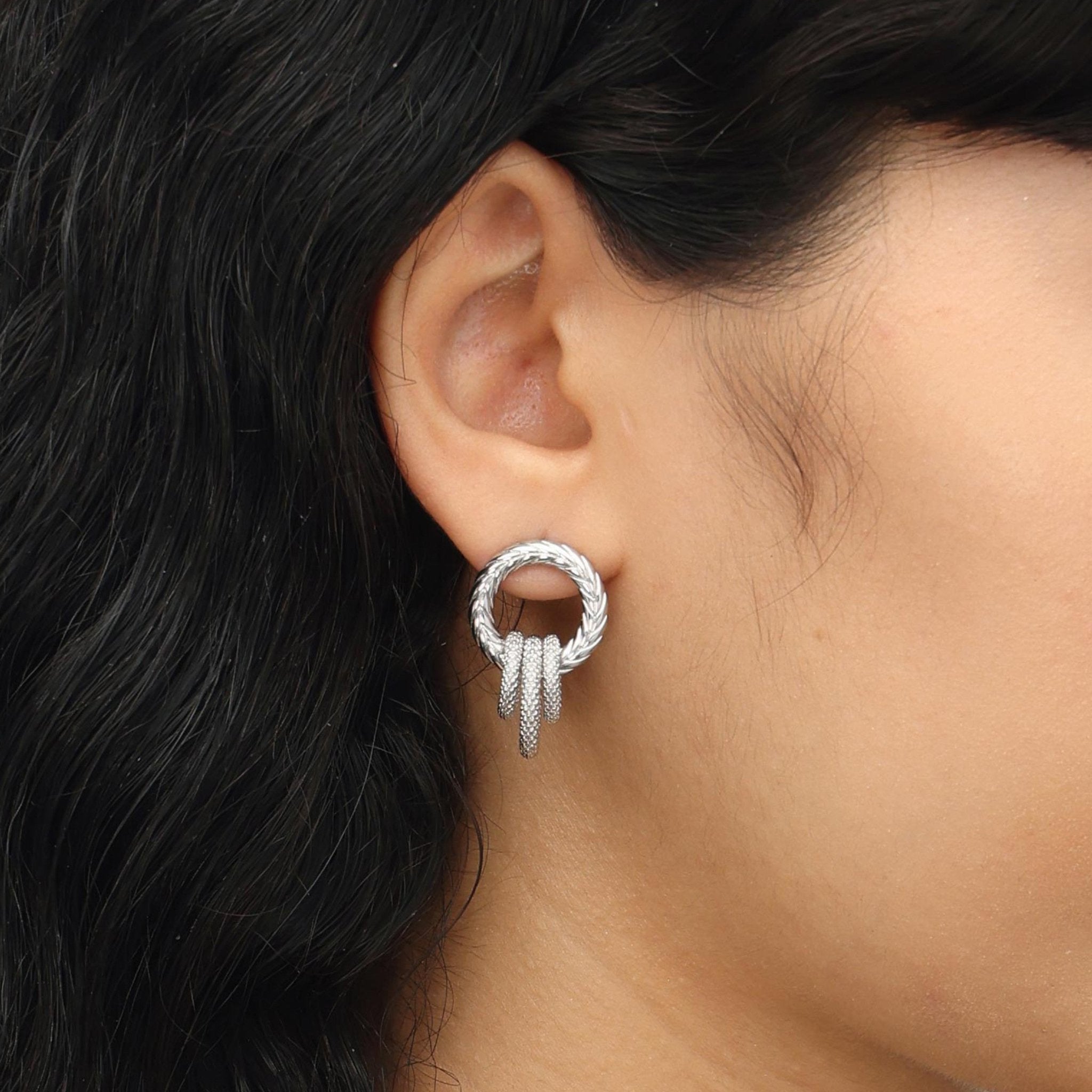 RSNY ring stud earrings - R2057A