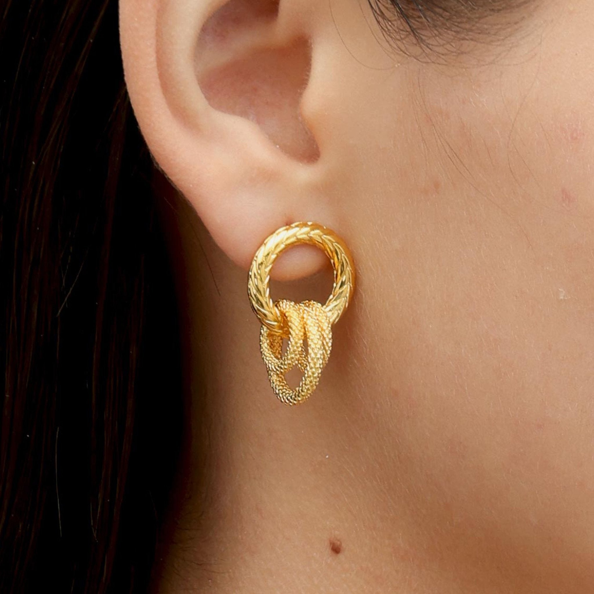 RSNY ring stud earrings - R2057B