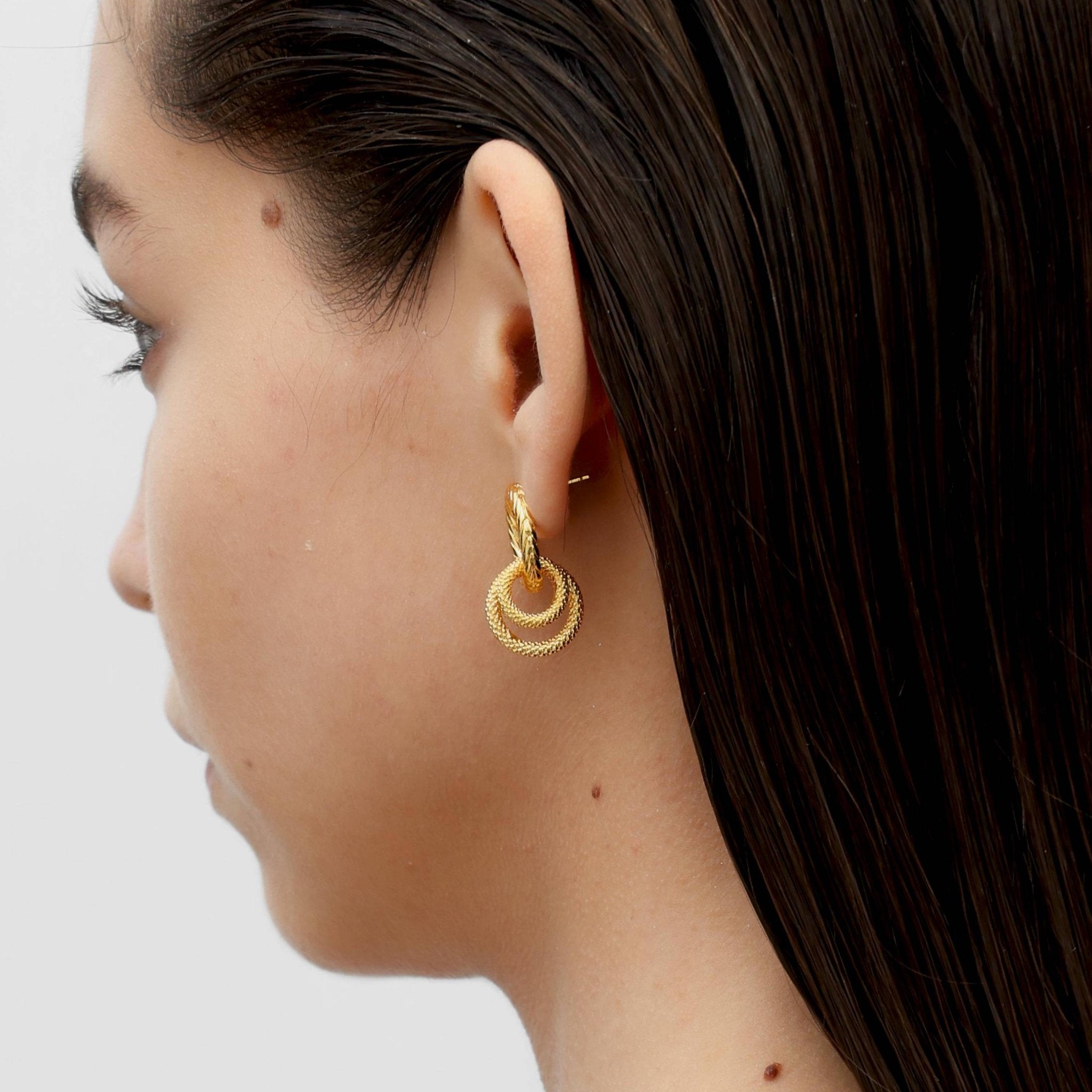 RSNY ring stud earrings - R2057B