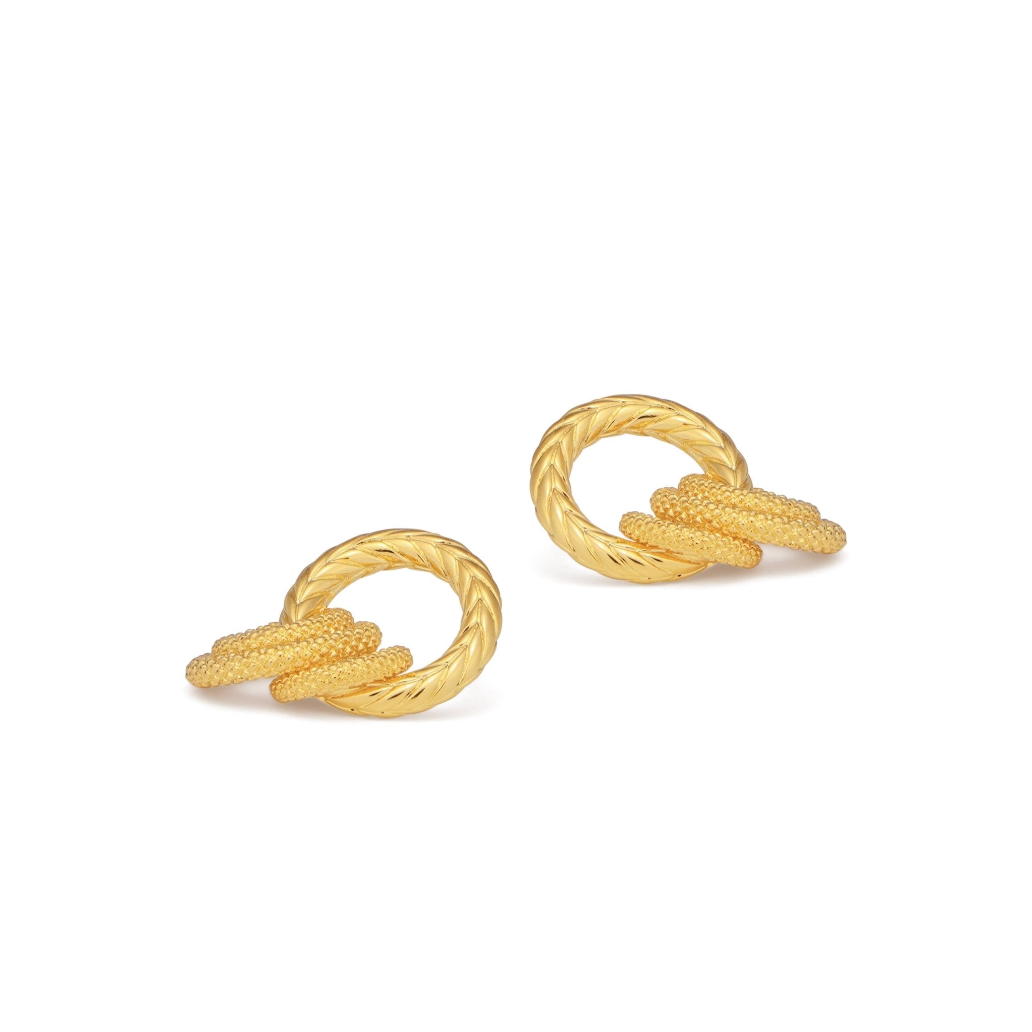 RSNY ring stud earrings - R2057B