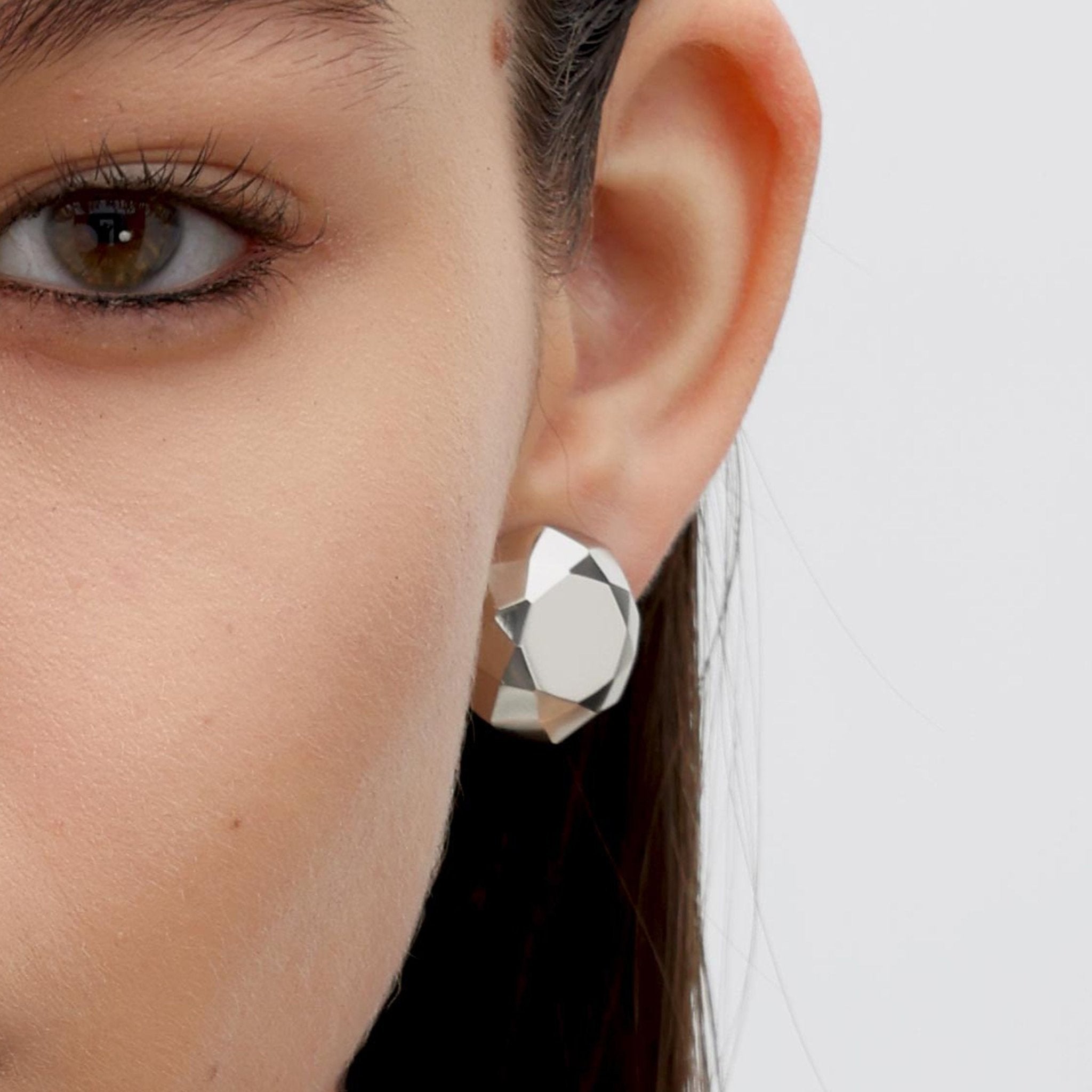 RSNY round diamond cut stud earrings - R2168A