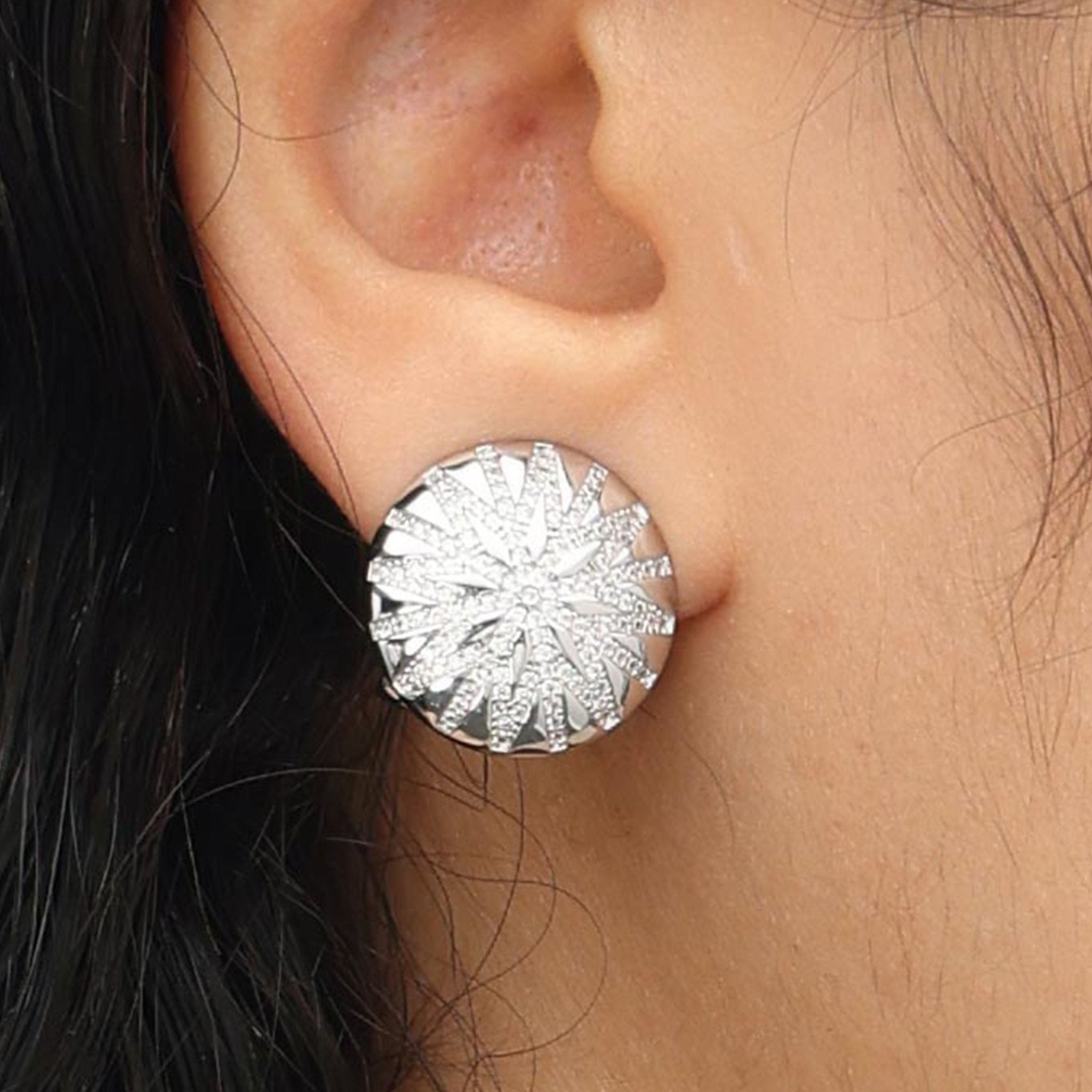 RSNY round diamond stud earrings - R2099A