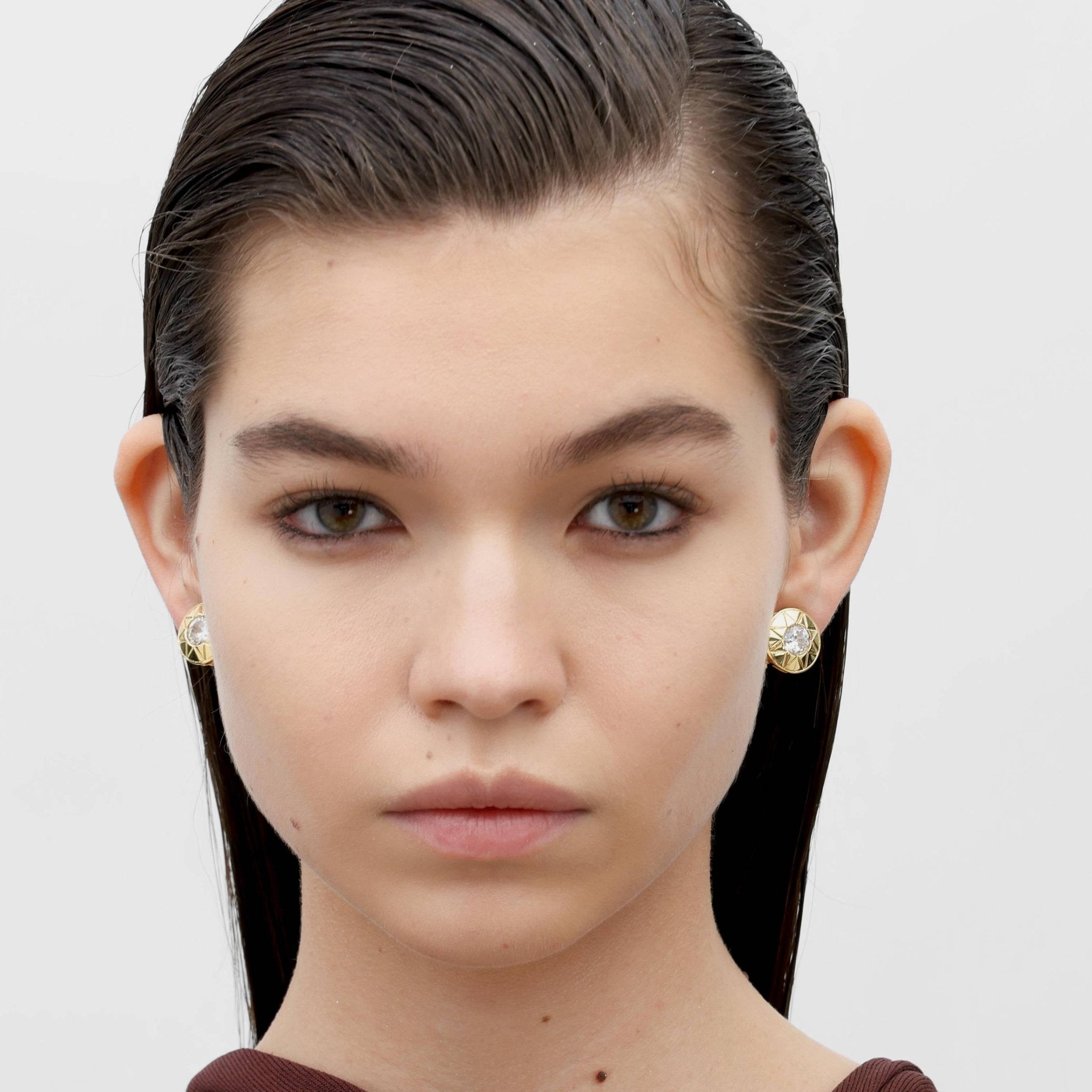 RSNY round diamond stud earrings - R2117B