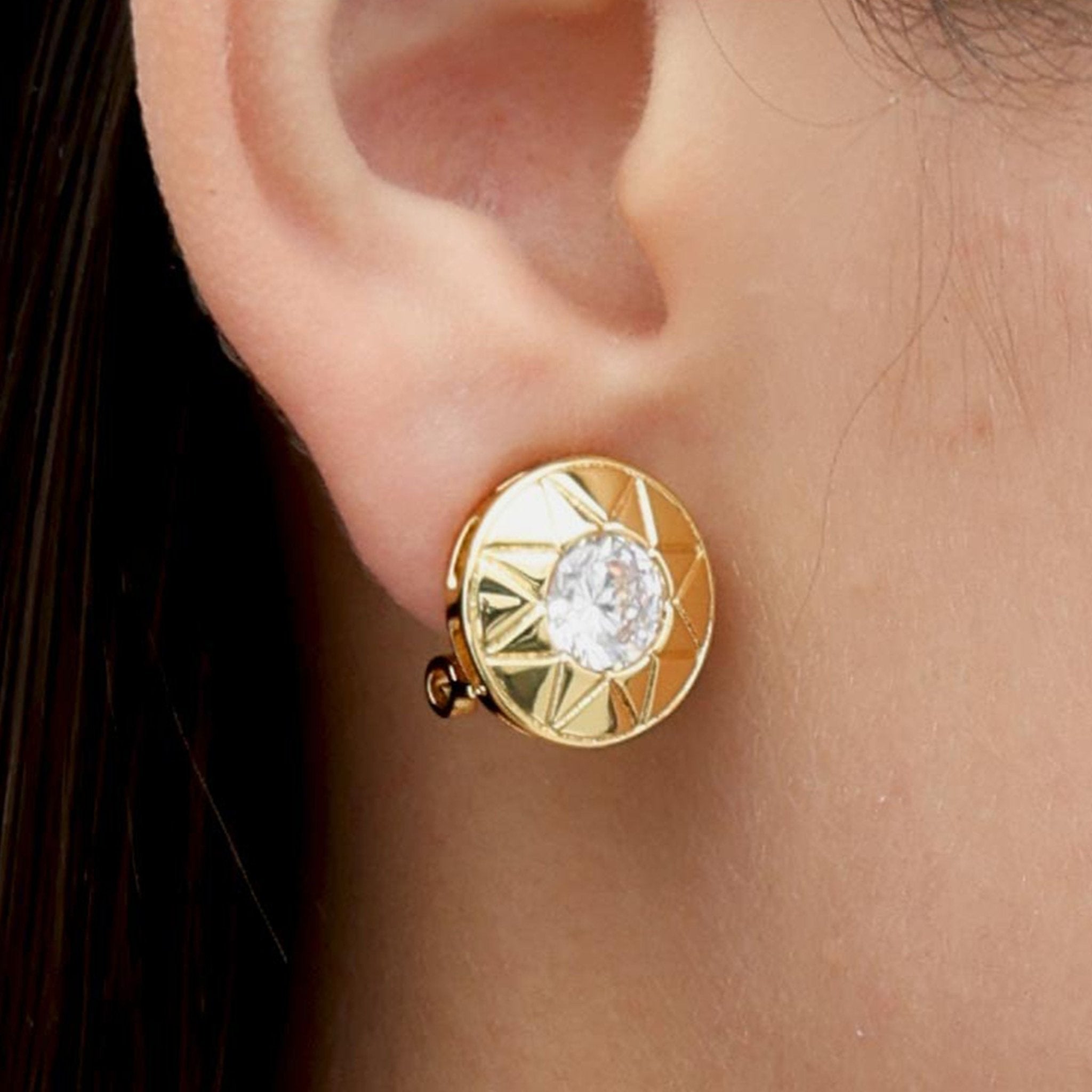 RSNY round diamond stud earrings - R2117B