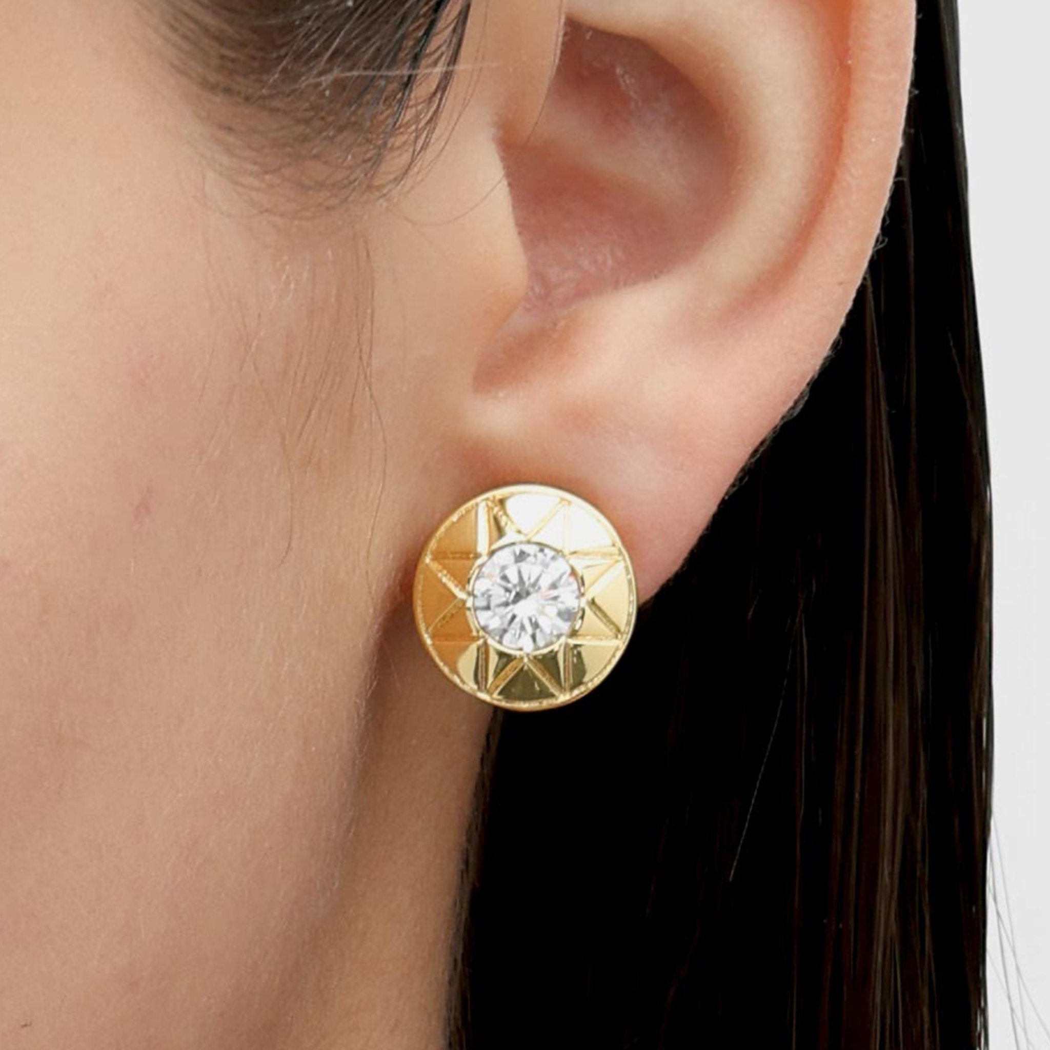 RSNY round diamond stud earrings - R2117B