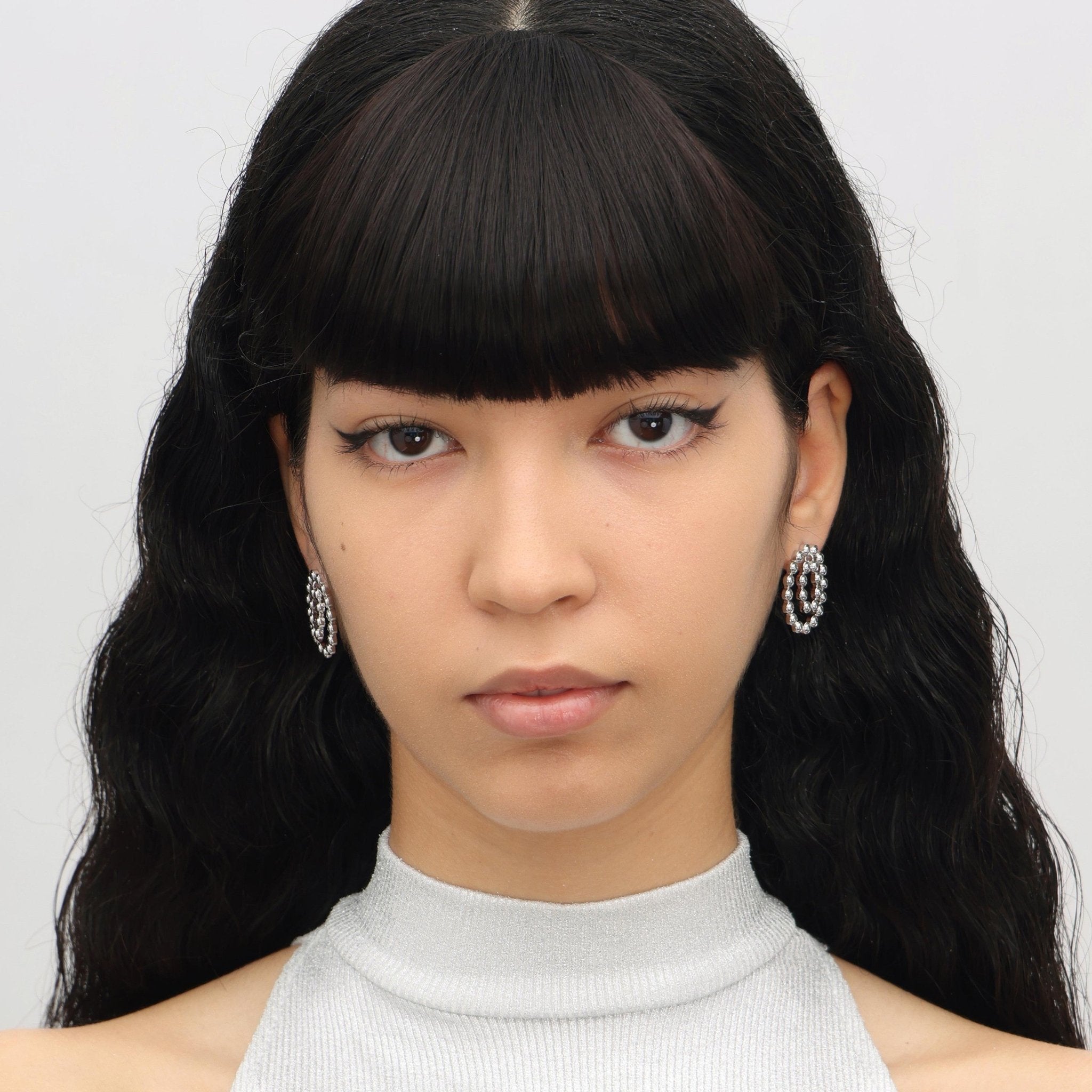 RSNY round ring smart stud earrings - R2120A