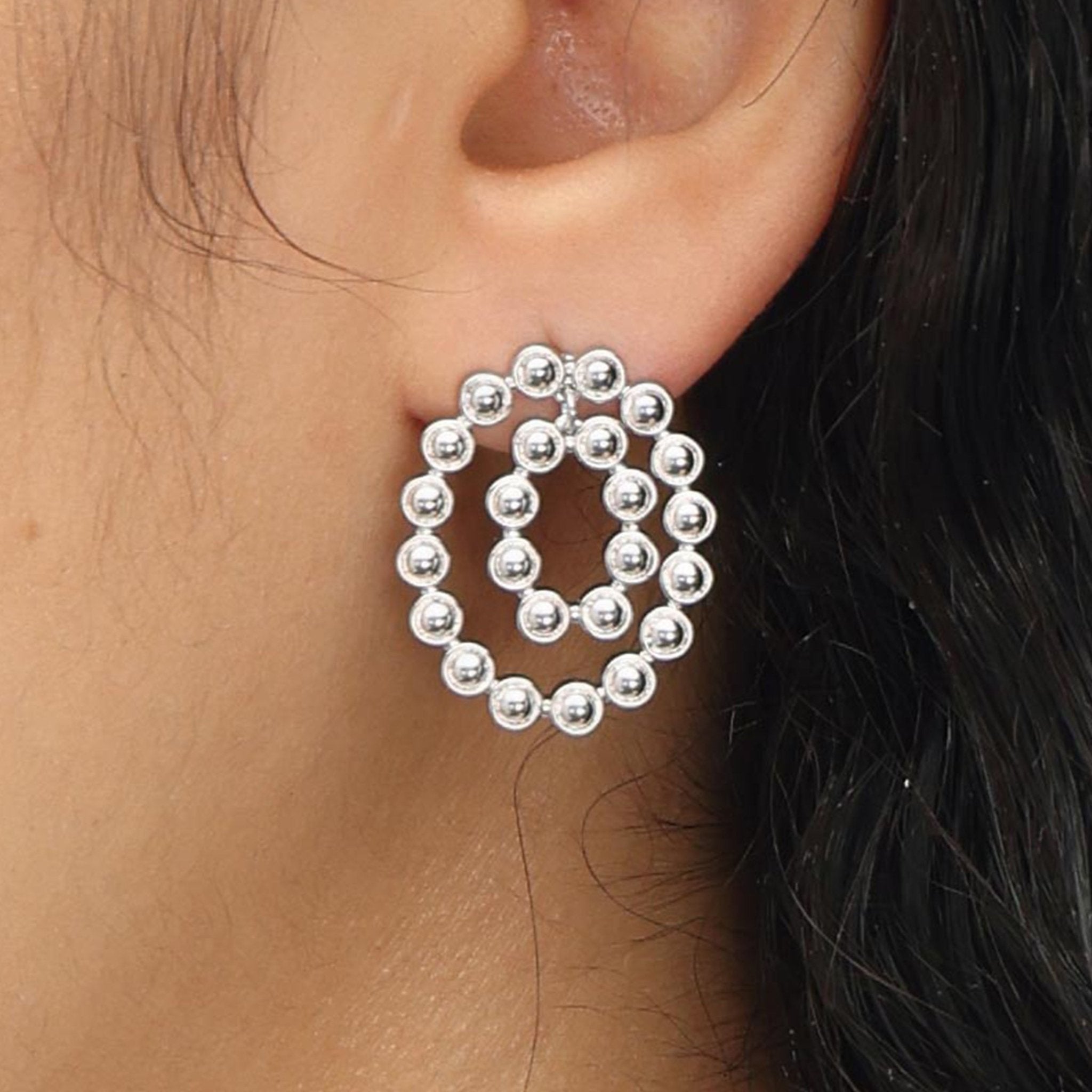RSNY round ring smart stud earrings - R2120A