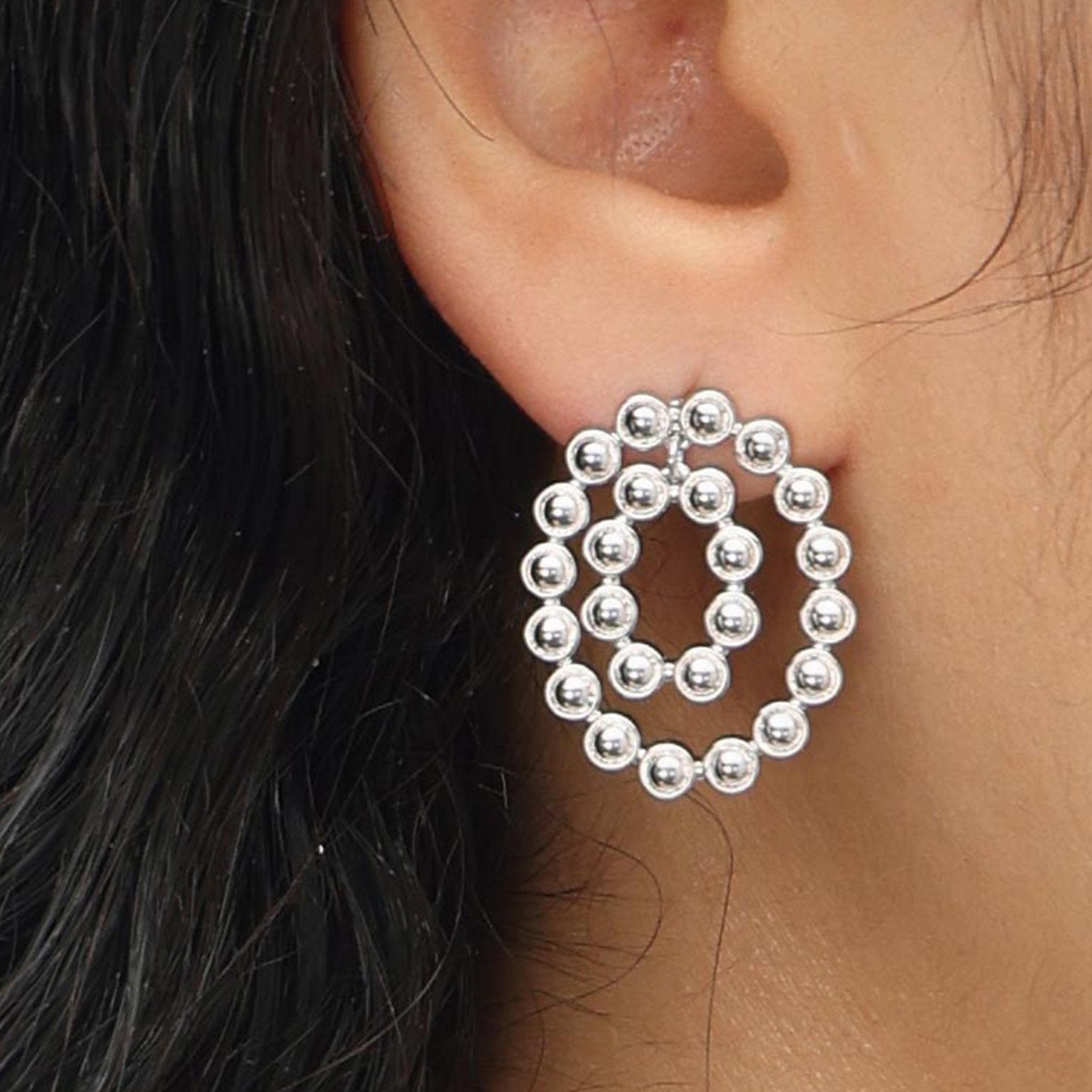 RSNY round ring smart stud earrings - R2120A
