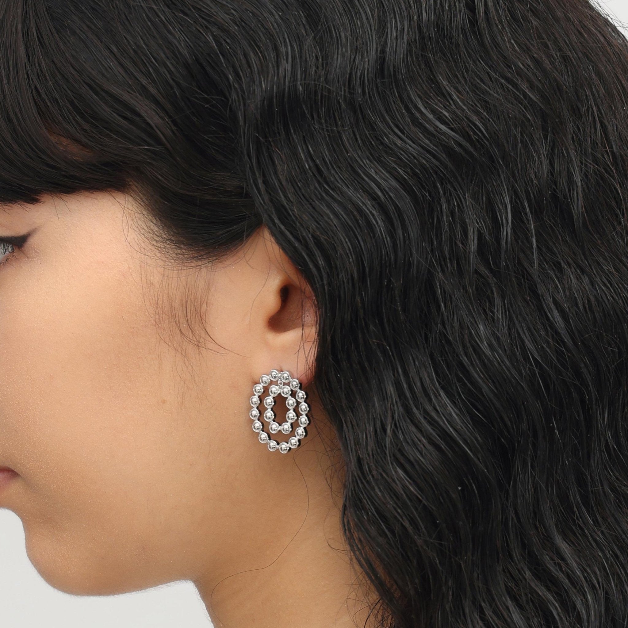 RSNY round ring smart stud earrings - R2120A