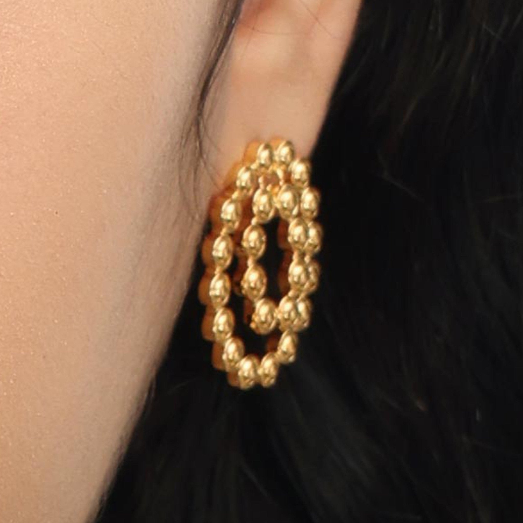 RSNY round ring smart stud earrings - R2120B