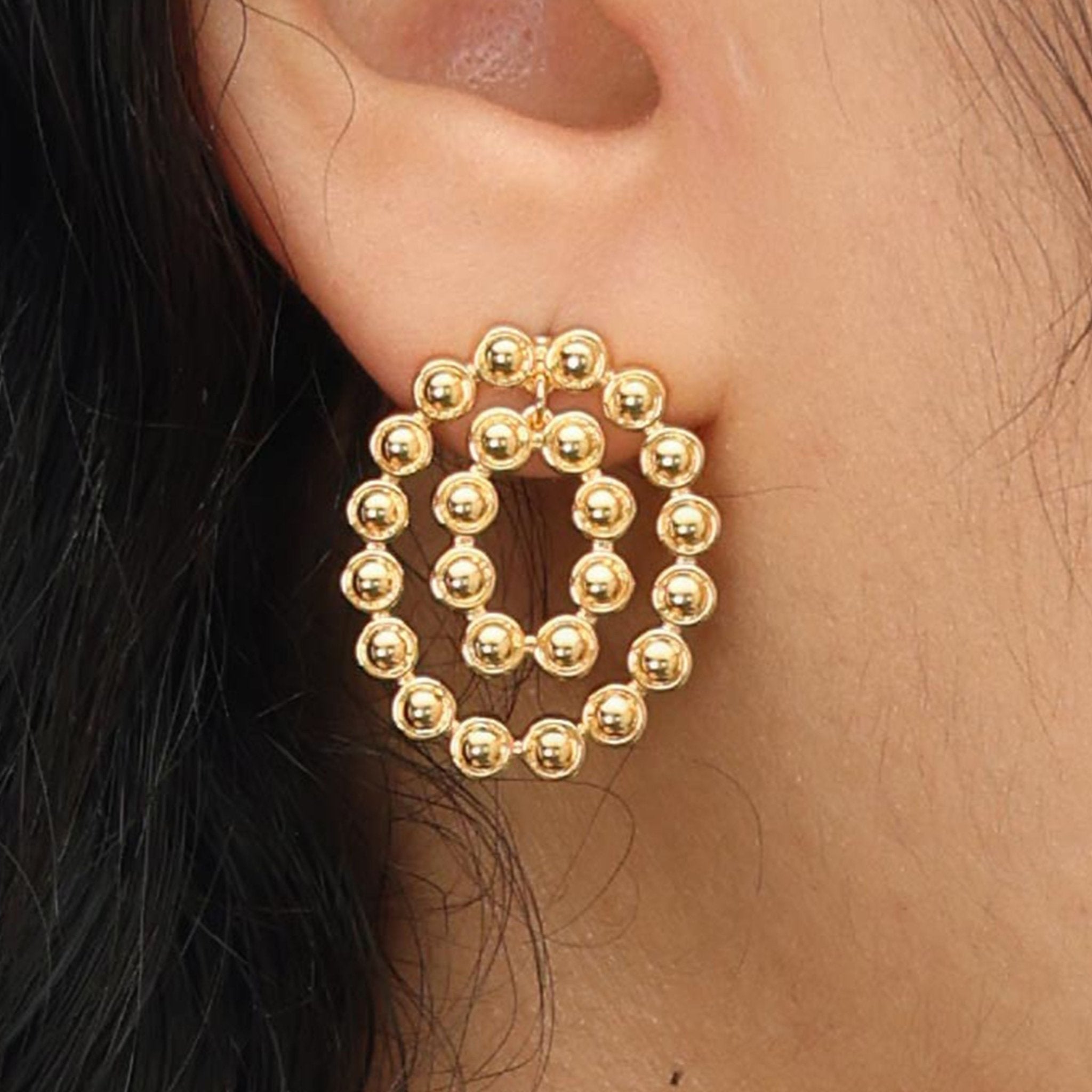 RSNY round ring smart stud earrings - R2120B