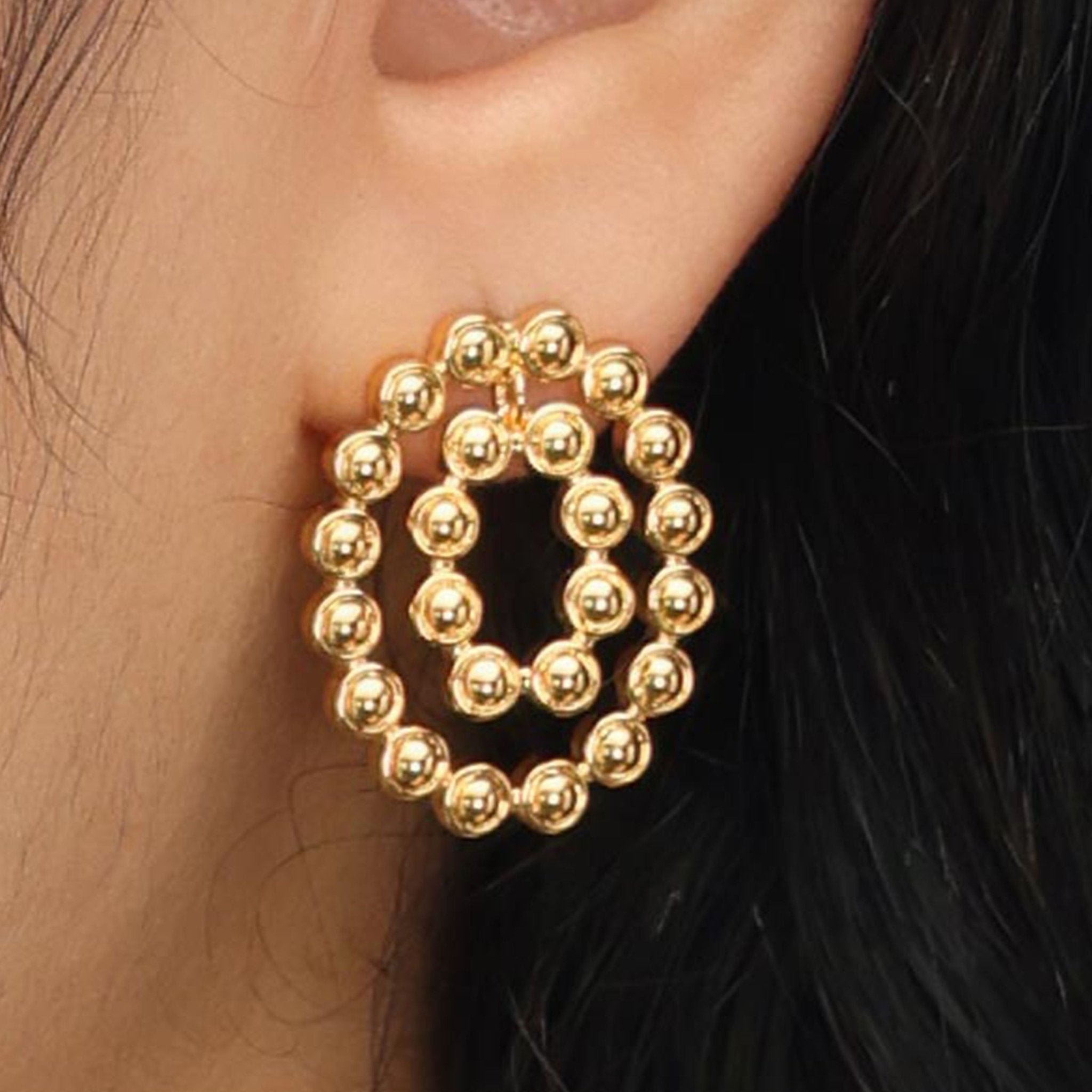RSNY round ring smart stud earrings - R2120B