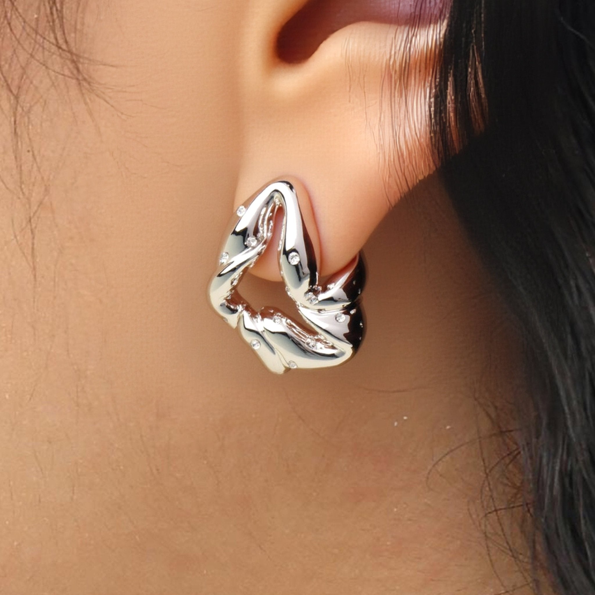 RSNY Ruffled Earrings - R2212A