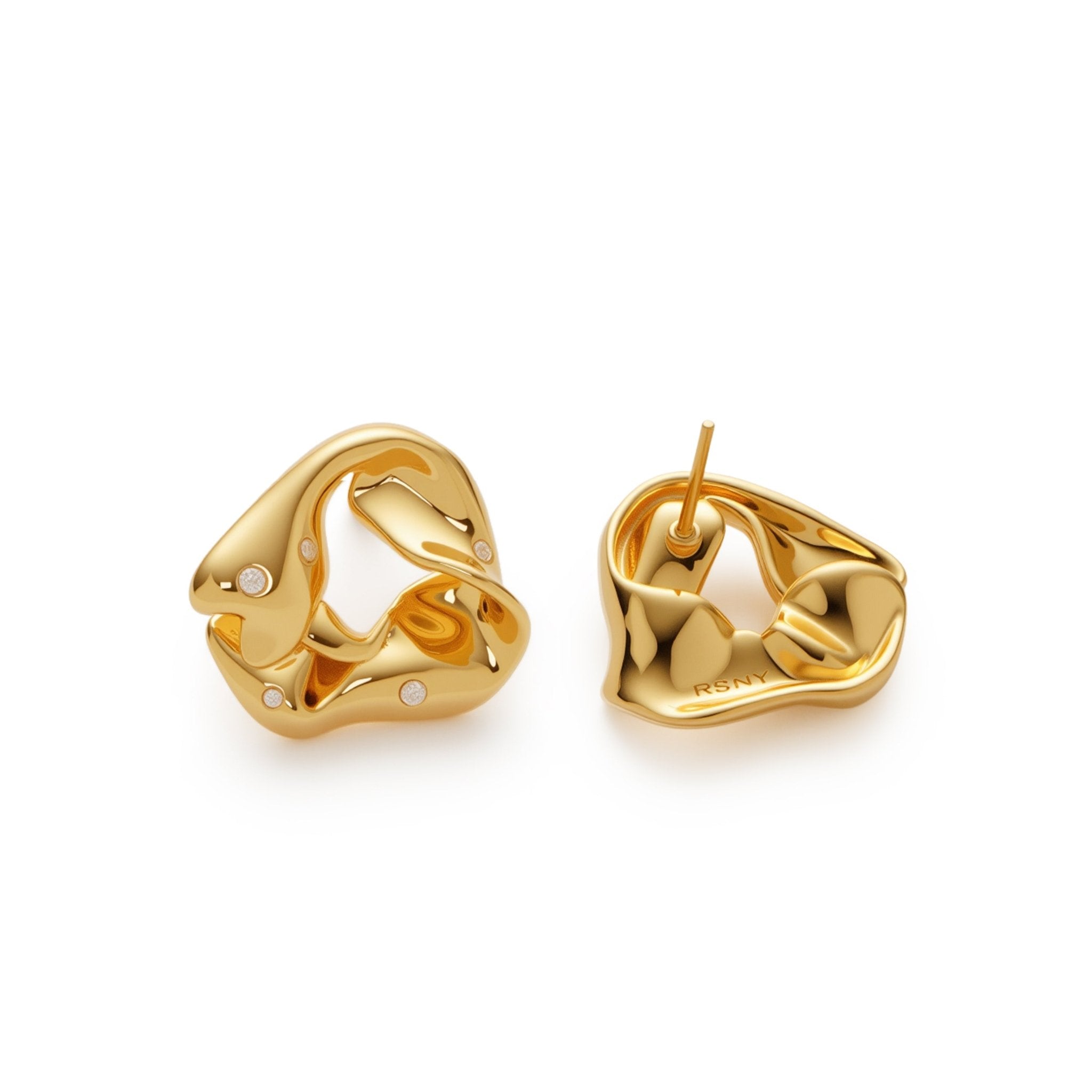 RSNY Ruffled Earrings - R2212B