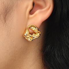 RSNY Ruffled Earrings - R2212B