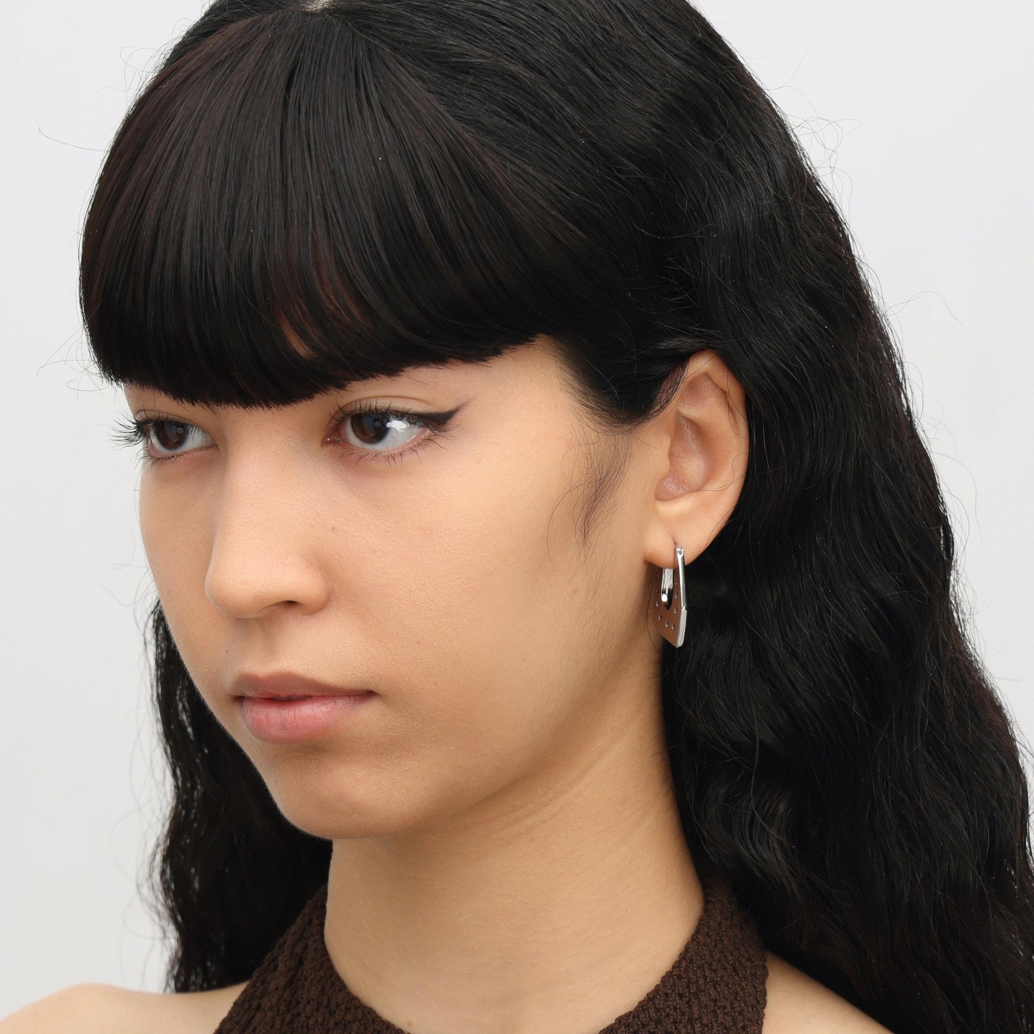 RSNY Shaped Diamond Line Earrings - R2085A