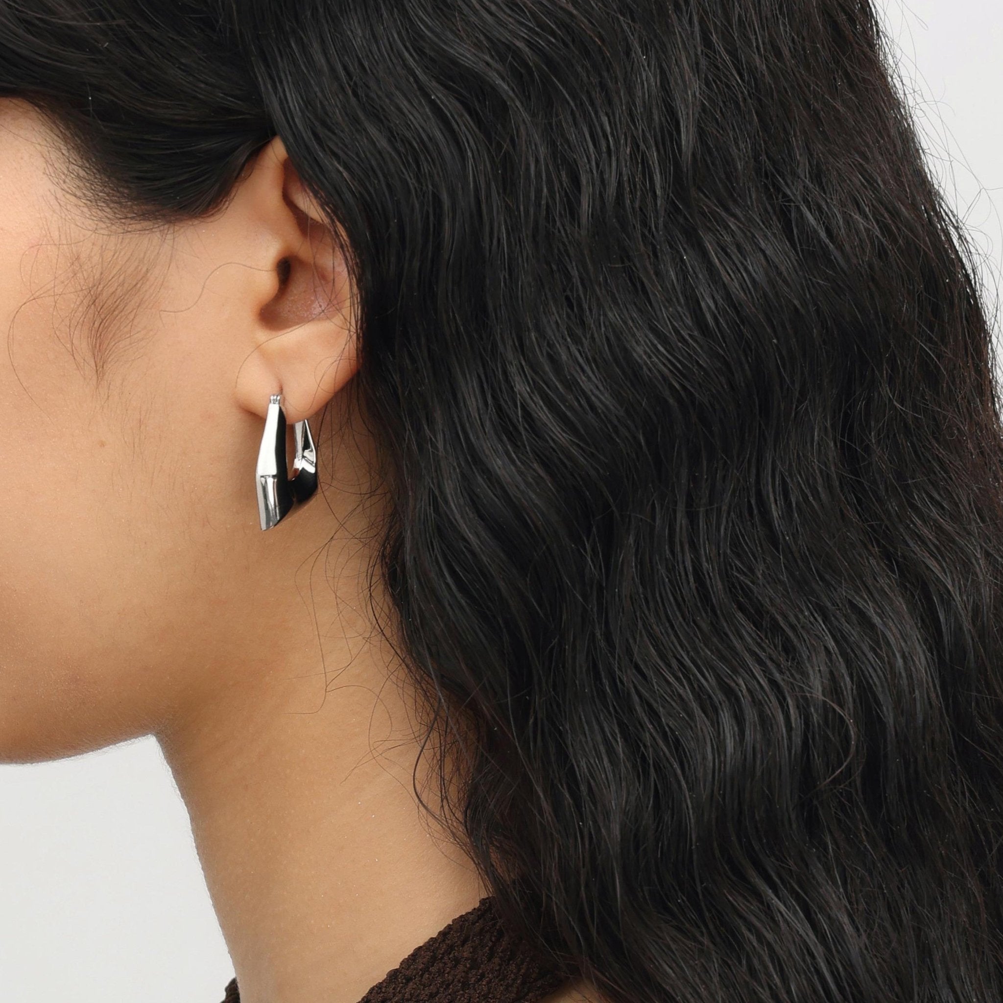 RSNY Shaped Diamond Line Earrings - R2085A