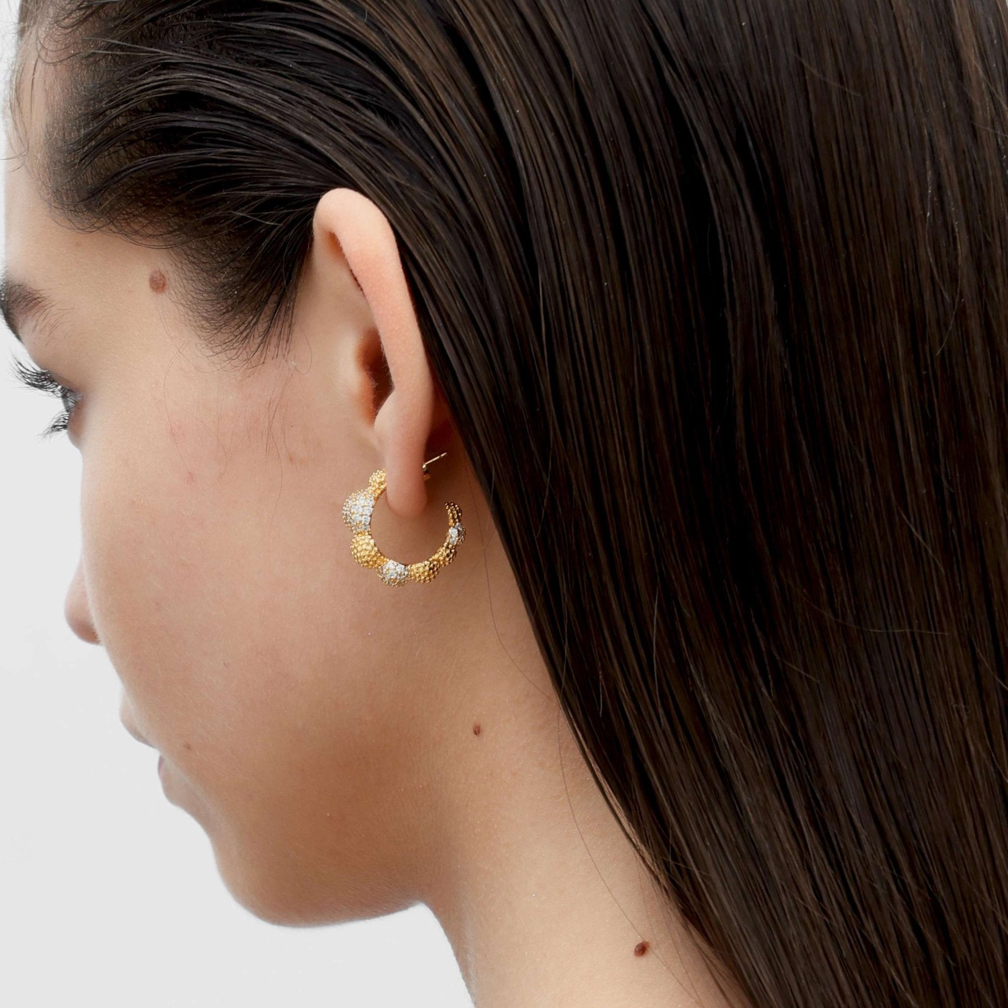 RSNY Shiny Ball Earrings - R2096B