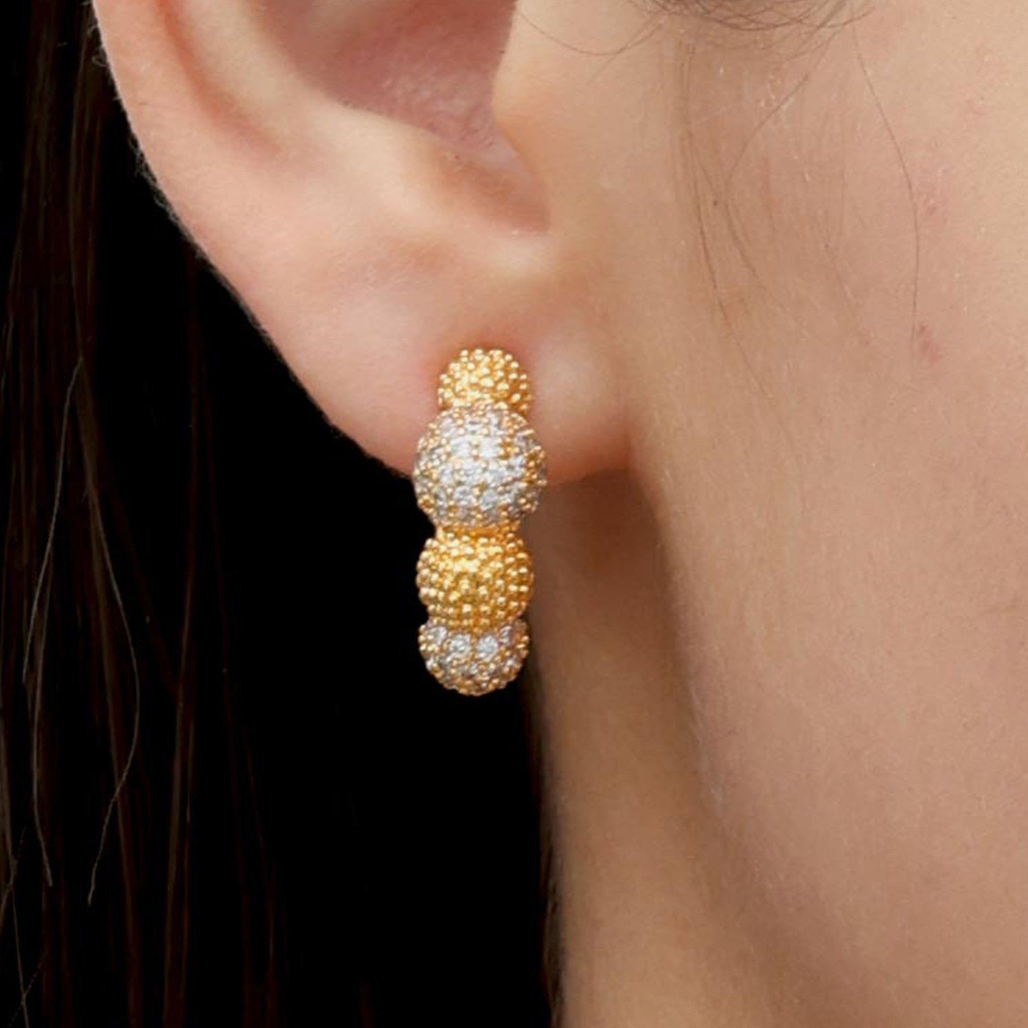 RSNY Shiny Ball Earrings - R2096B