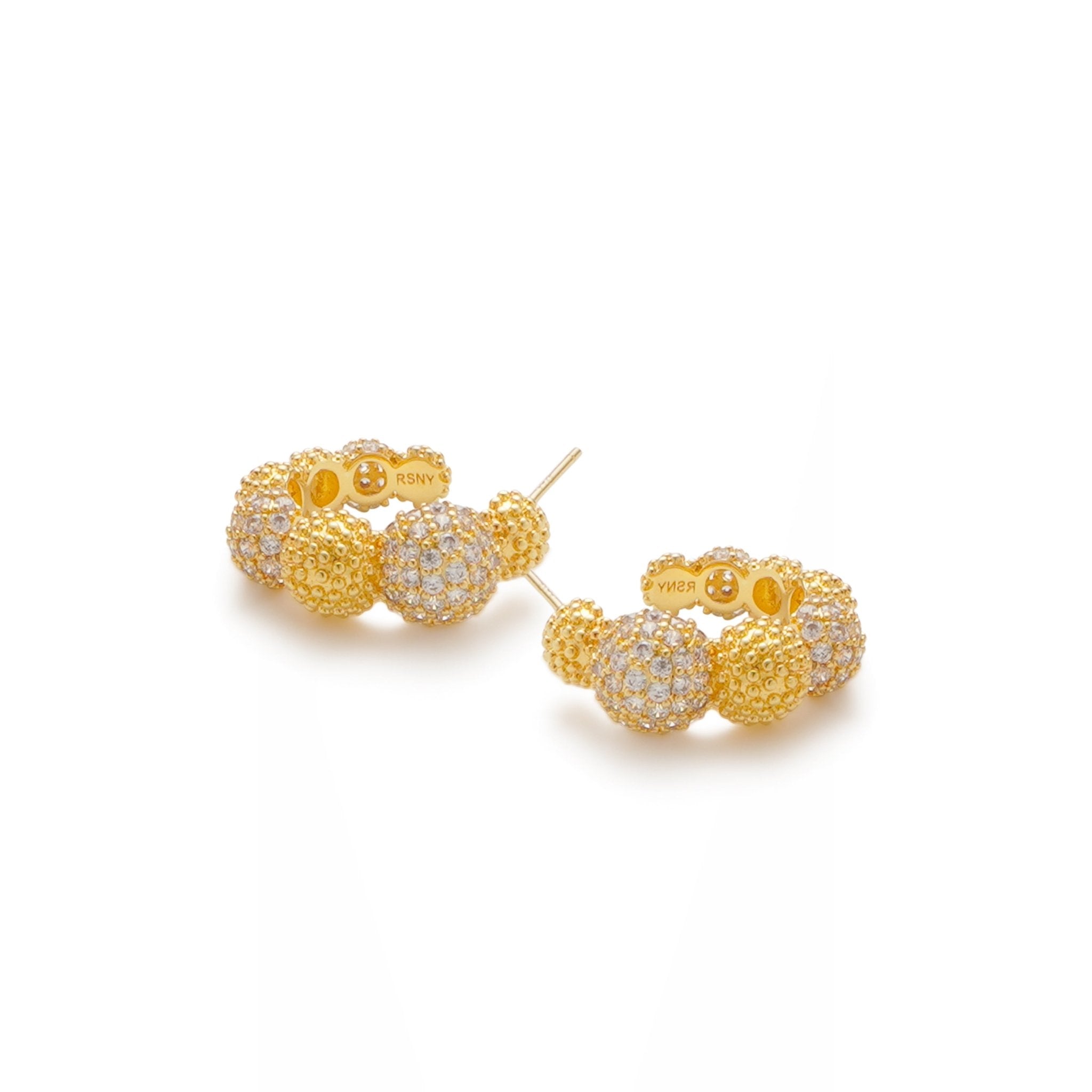 RSNY Shiny Ball Earrings - R2096B