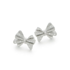 RSNY shiny bow stud earrings - R2183A