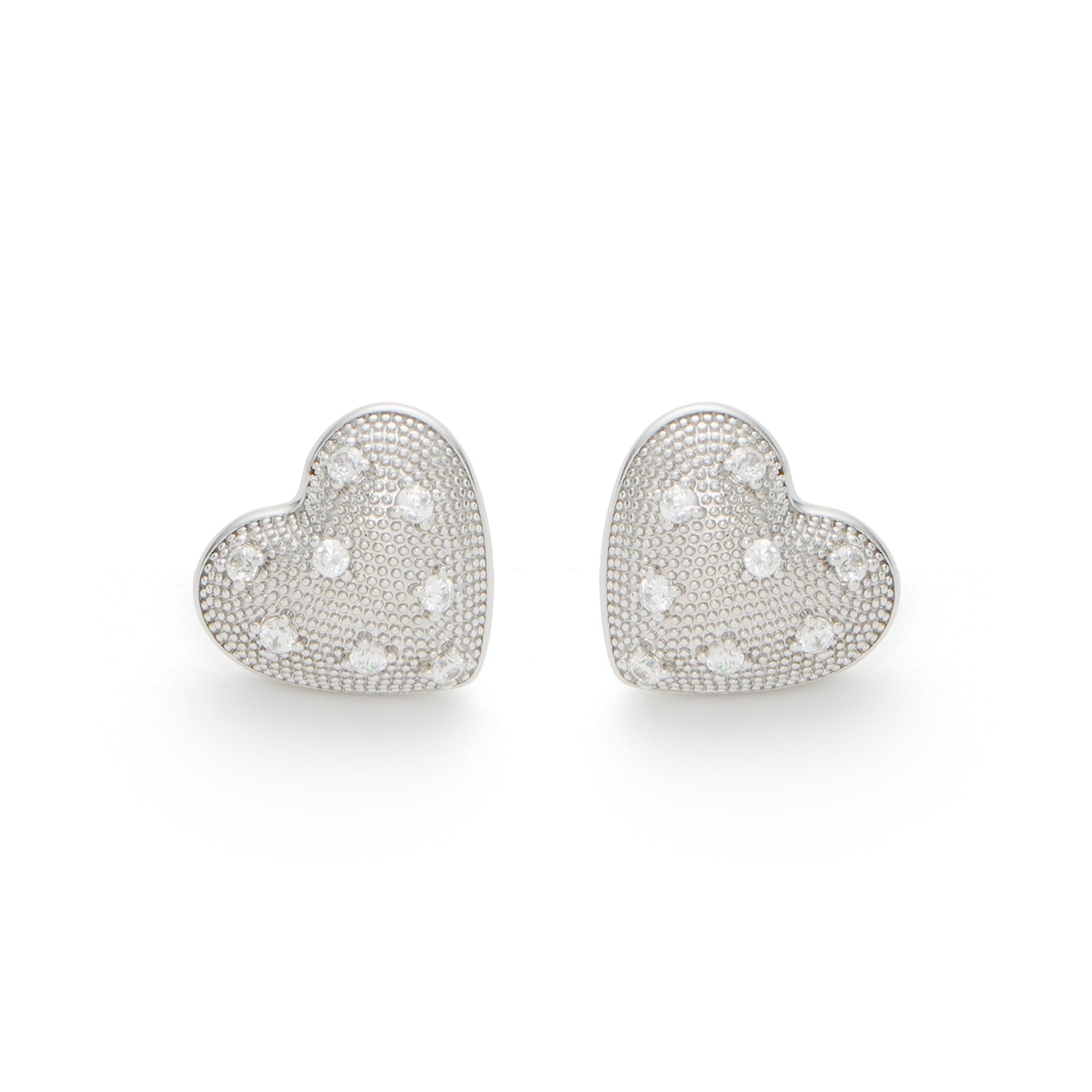 RSNY Shiny Heart Earrings - R2192A