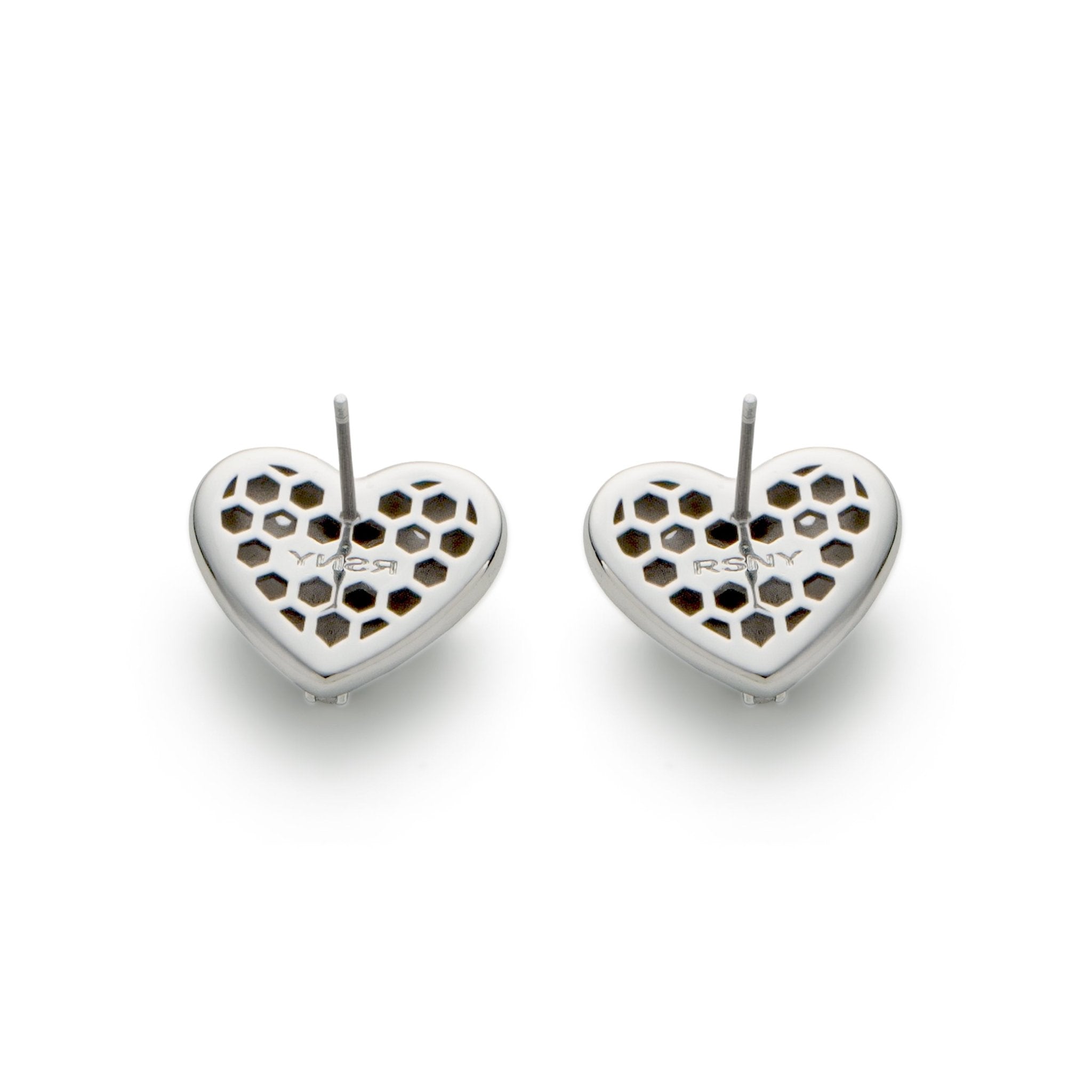 RSNY Shiny Heart Earrings - R2192A