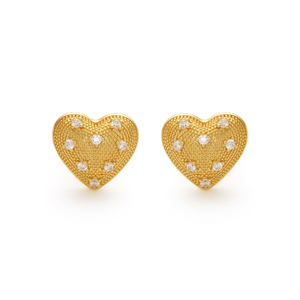 RSNY Shiny Heart Earrings - R2192B