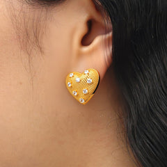 RSNY Shiny Heart Earrings - R2192B