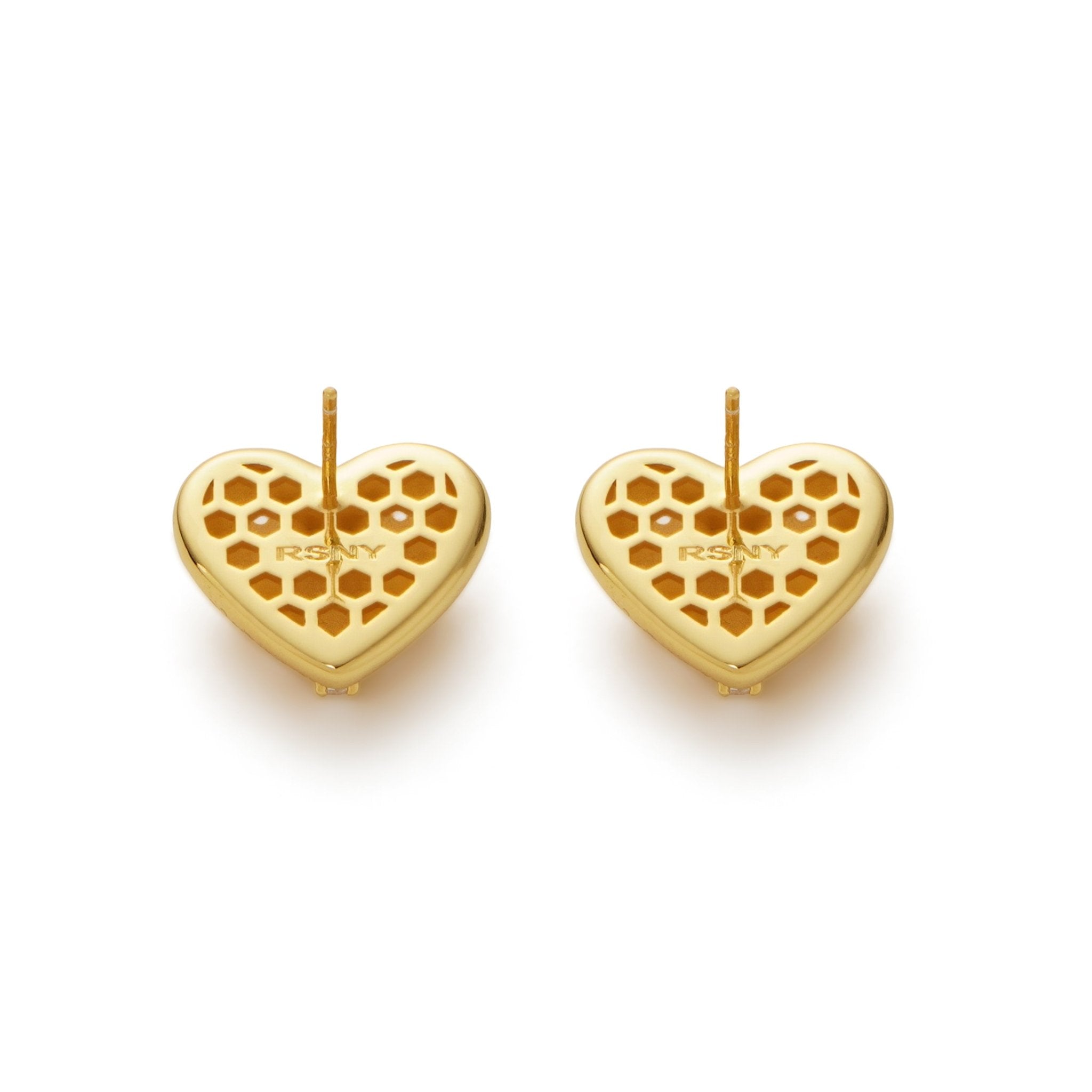 RSNY Shiny Heart Earrings - R2192B