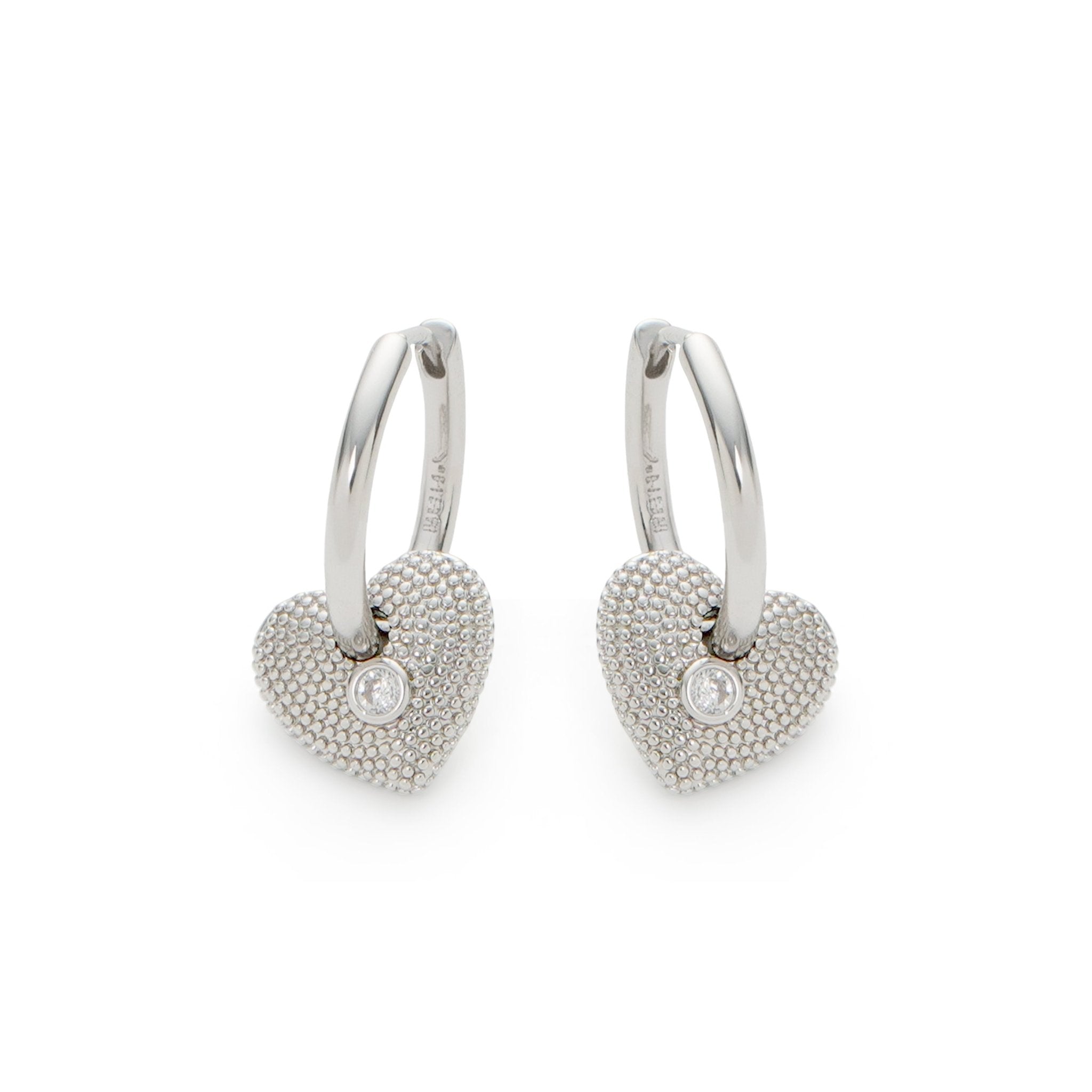RSNY Shiny Heart Earrings - R2199A