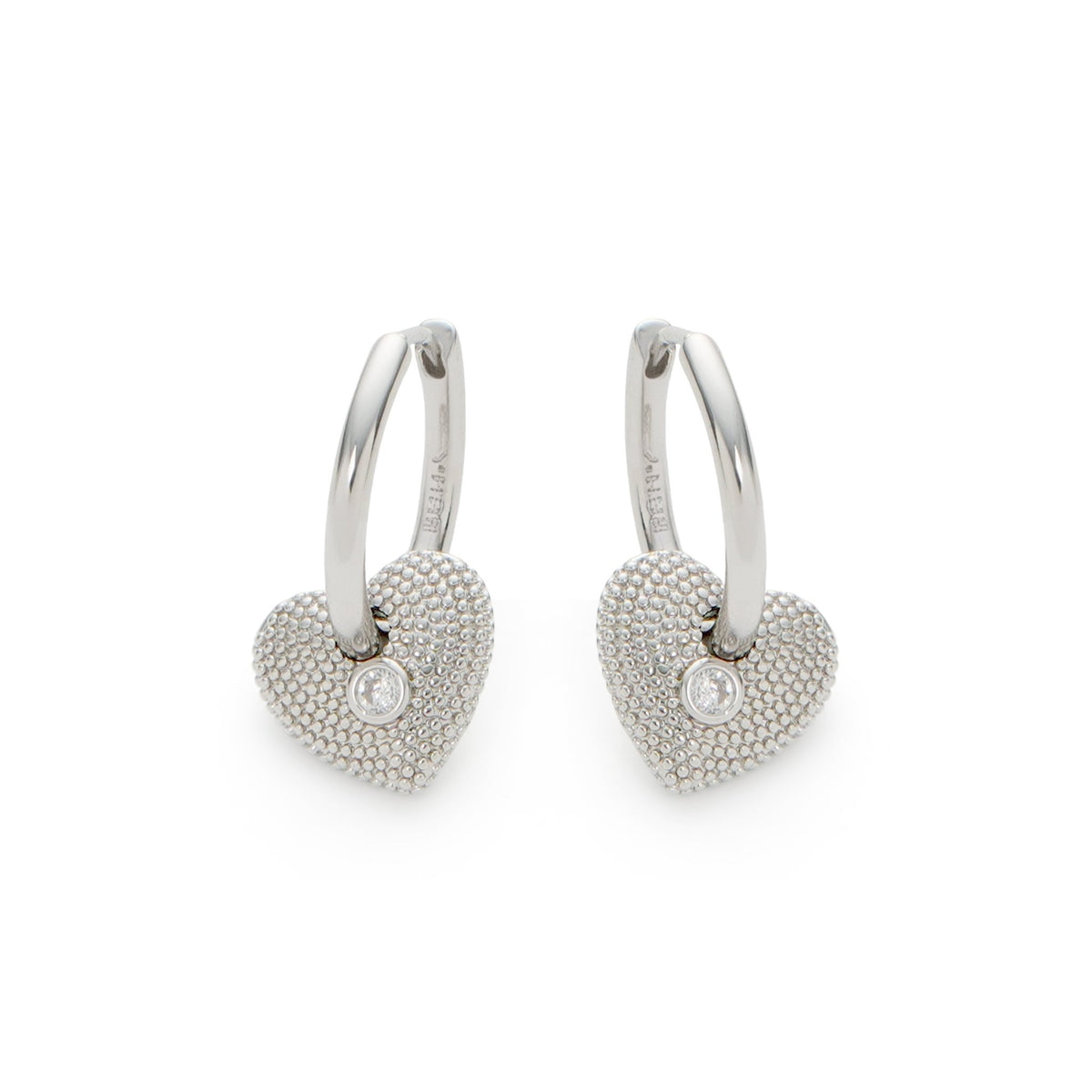 RSNY Shiny Heart Earrings - R2199A