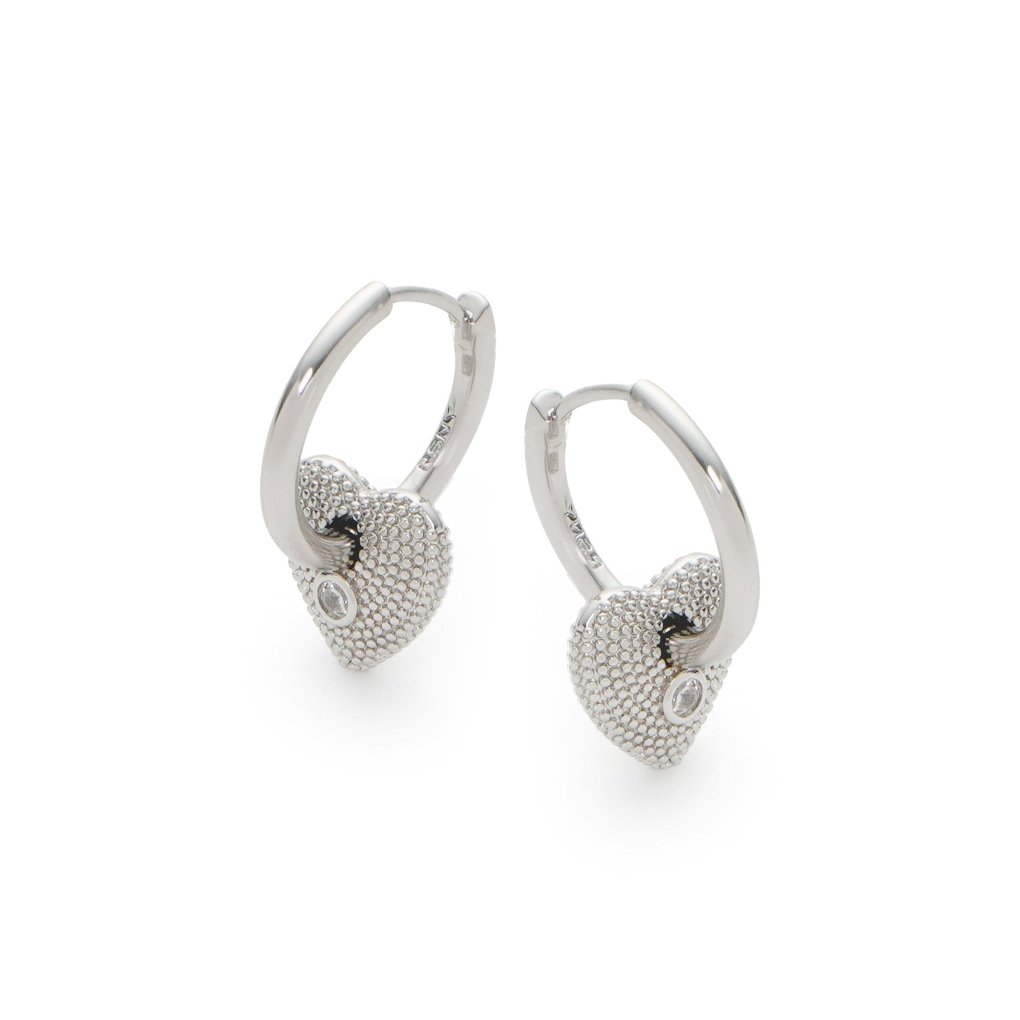 RSNY Shiny Heart Earrings - R2199A