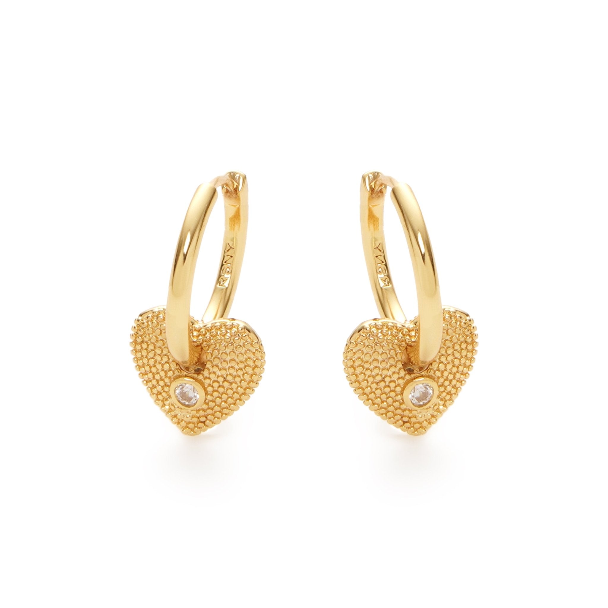 RSNY Shiny Heart Earrings - R2199B