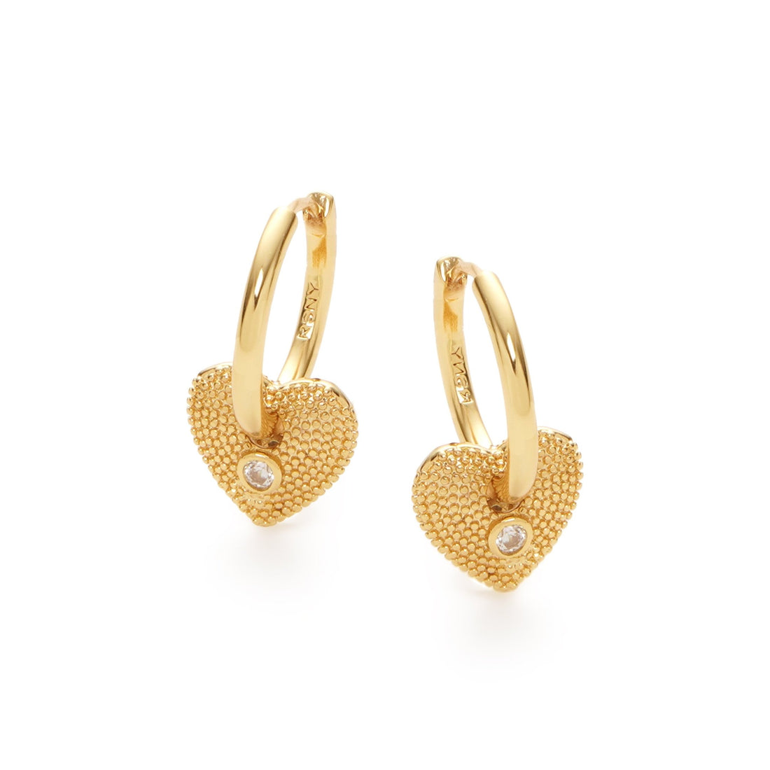 RSNY Shiny Heart Earrings - R2199B
