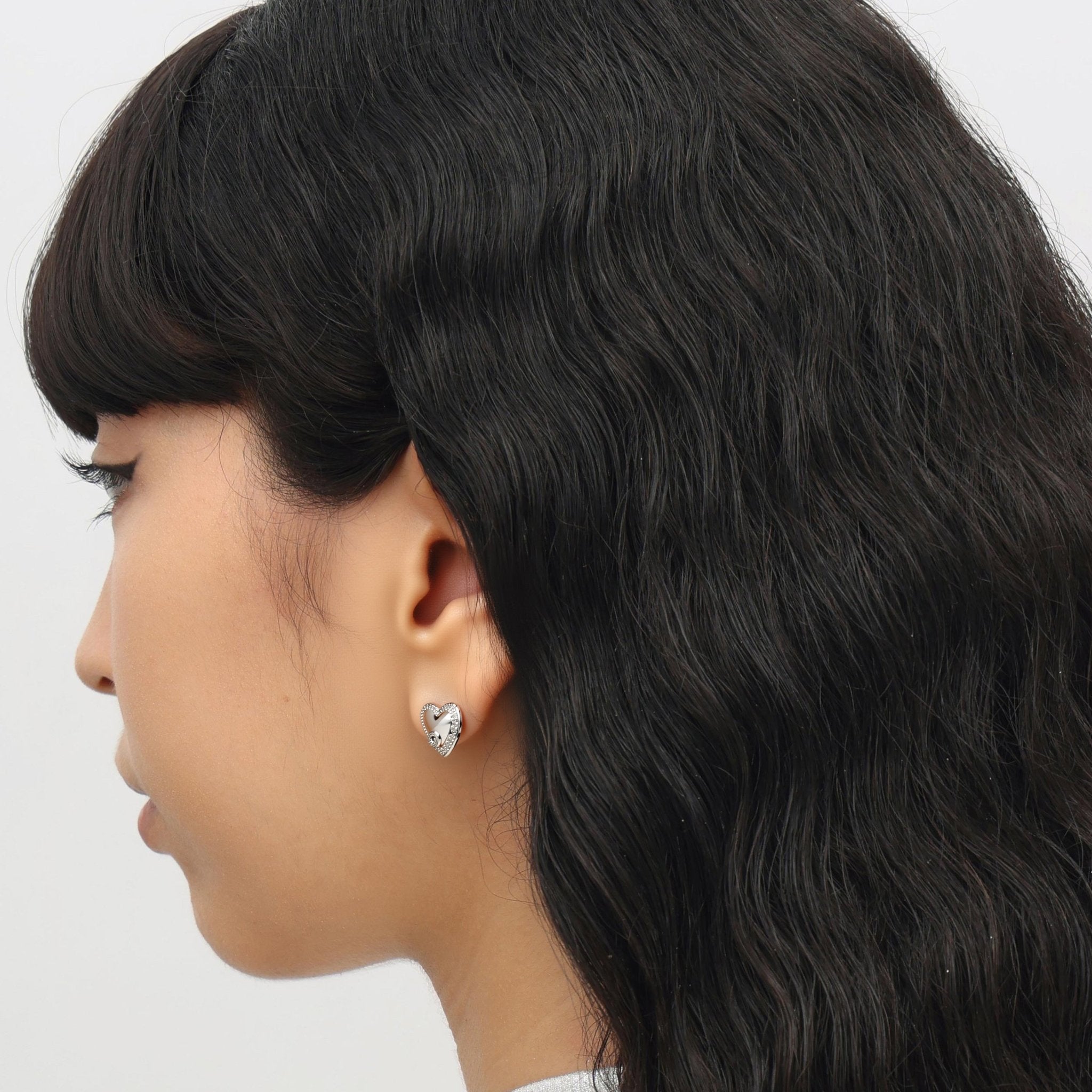 RSNY Shiny Heart Earrings - R2200A