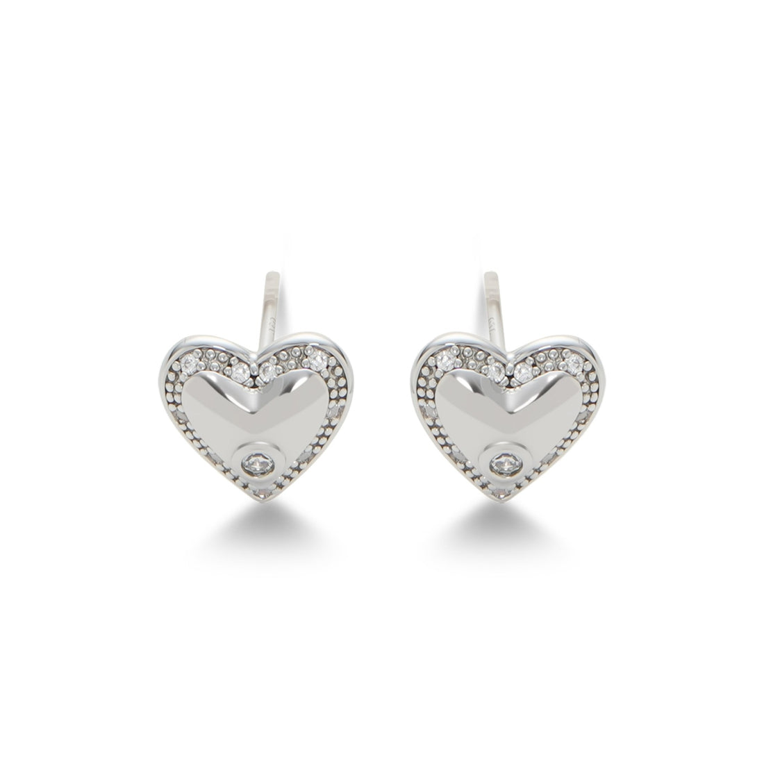 RSNY Shiny Heart Earrings - R2200A